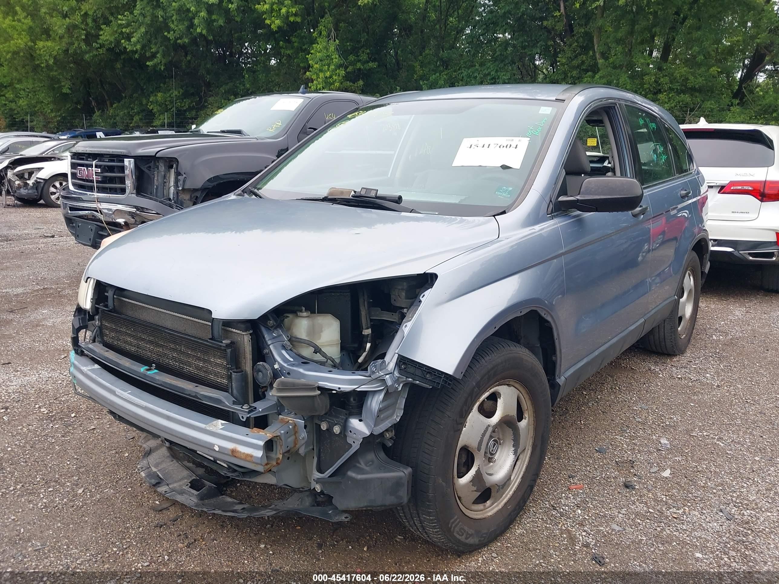 2007 Honda Cr-v Lx Light Blue vin: JHLRE48337C026585