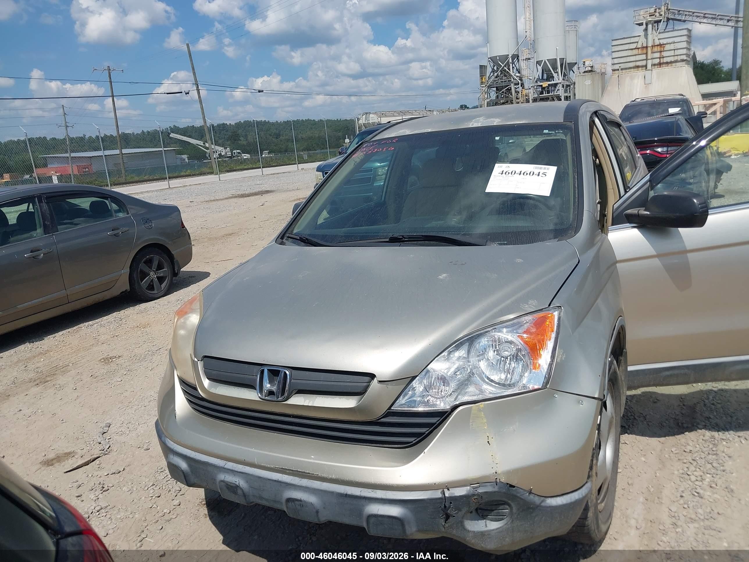 2007 Honda Cr-v Lx Champagne vin: JHLRE48337C038056
