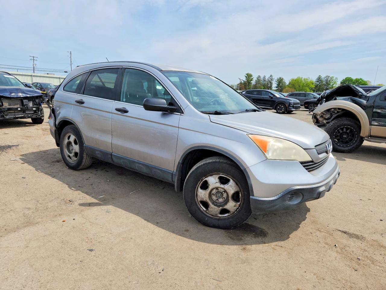 2007 Honda Cr-v Lx Silver vin: JHLRE48337C046447