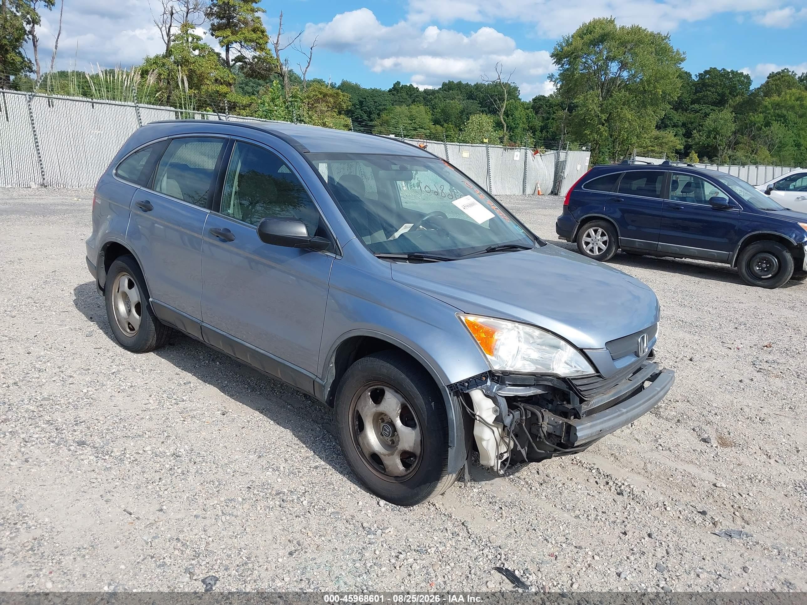 2007 Honda Cr-v Lx Light Blue vin: JHLRE48337C057576