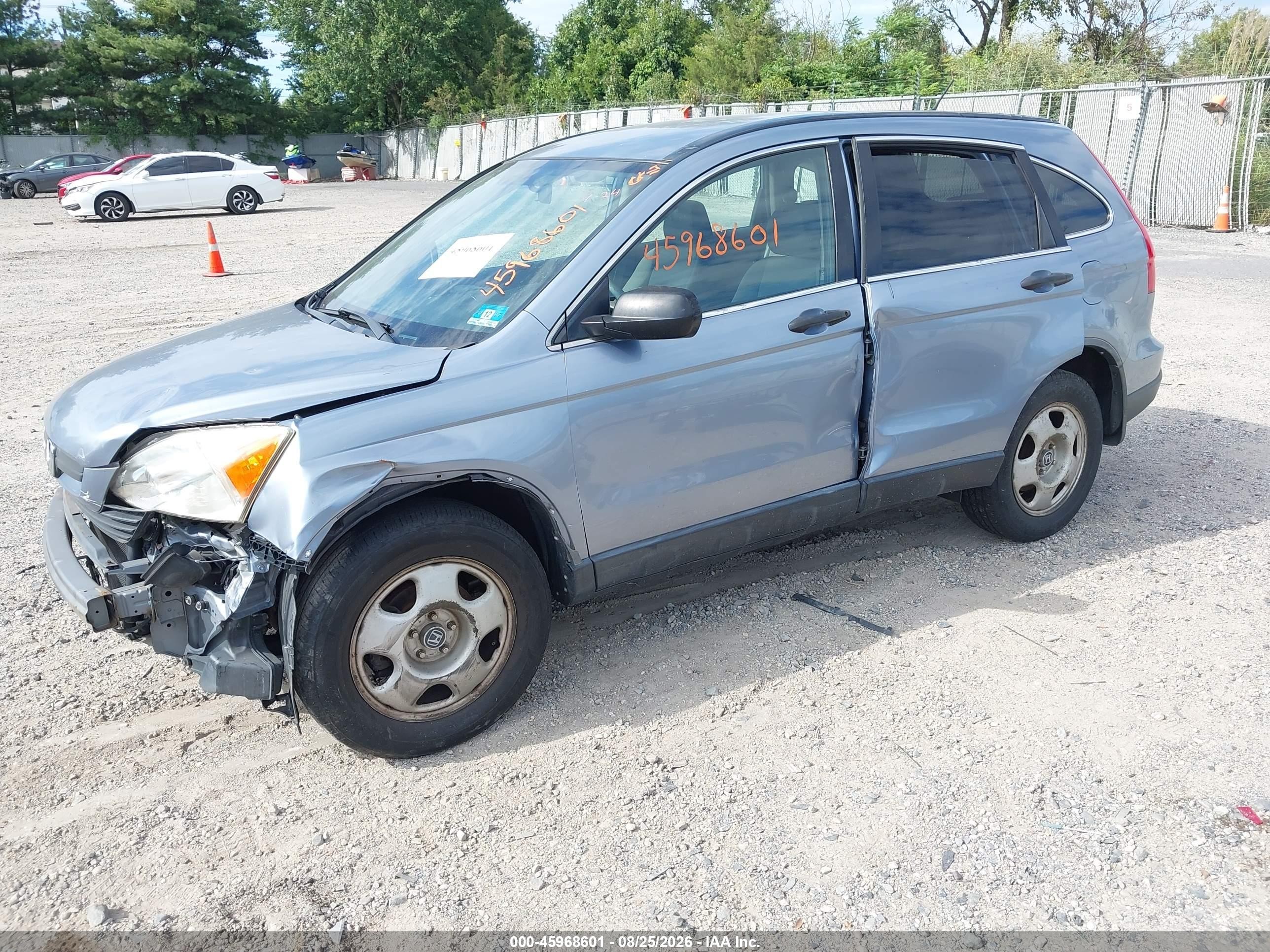 2007 Honda Cr-v Lx Light Blue vin: JHLRE48337C057576
