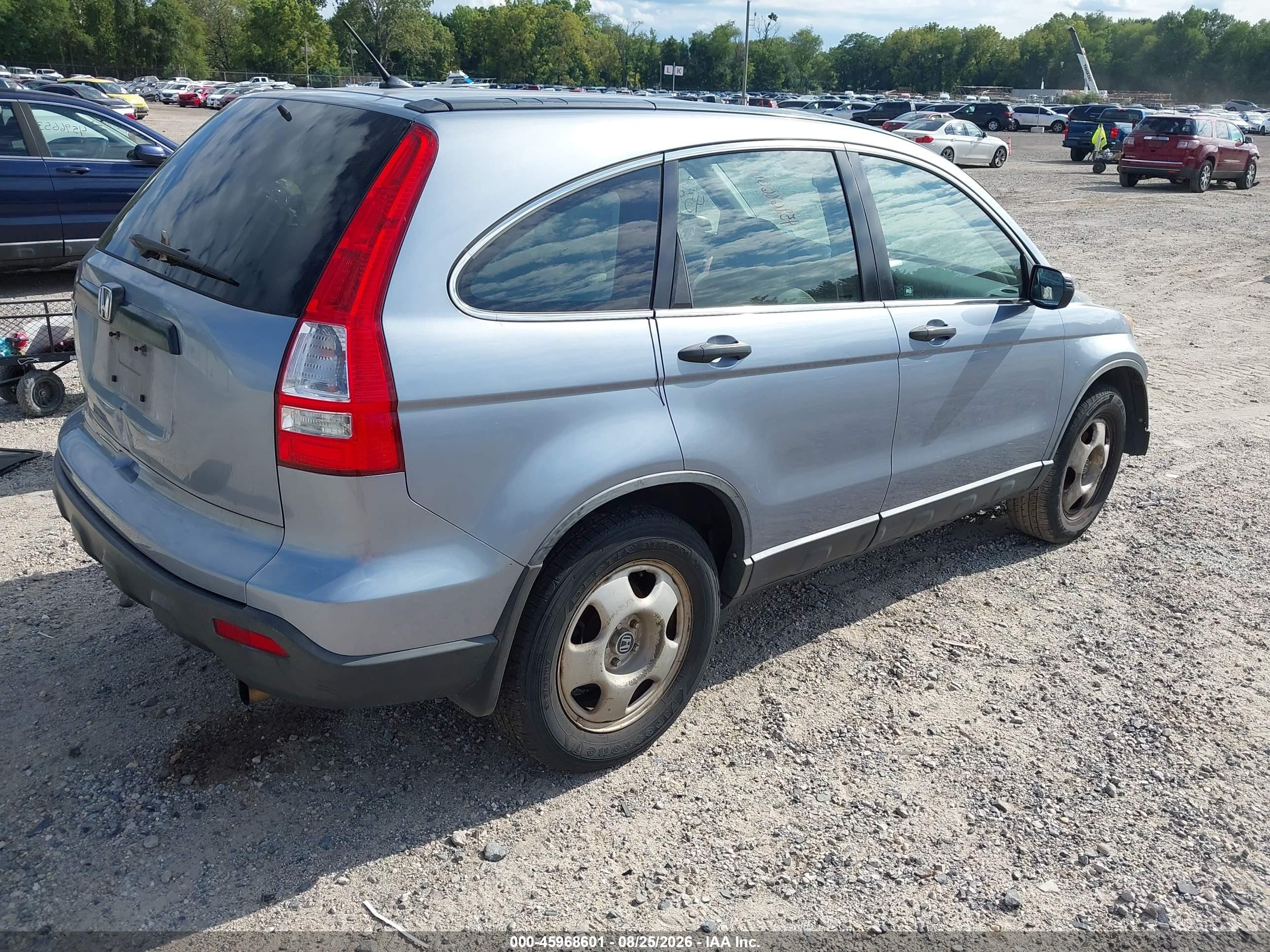 2007 Honda Cr-v Lx Light Blue vin: JHLRE48337C057576