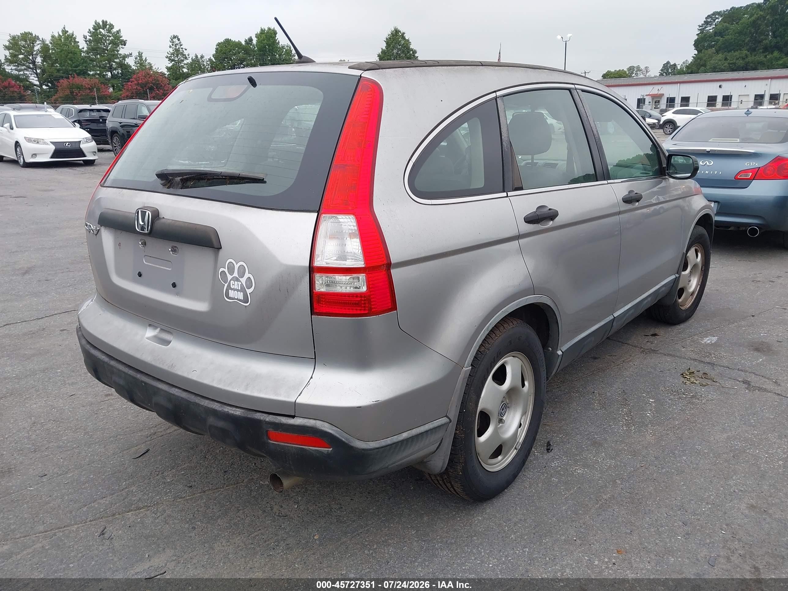 2007 Honda Cr-v Lx Серый vin: JHLRE48337C071459