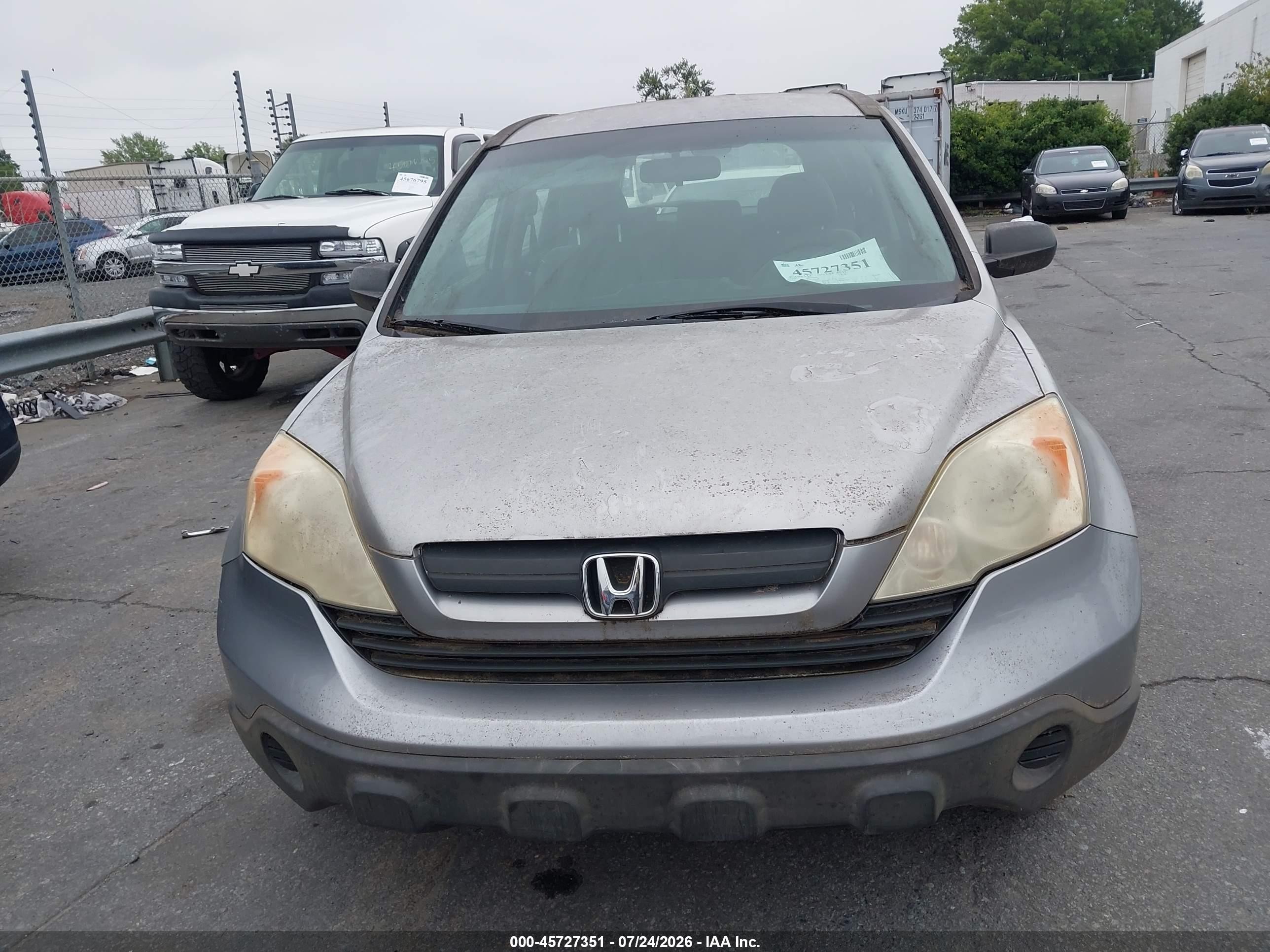 2007 Honda Cr-v Lx Серый vin: JHLRE48337C071459