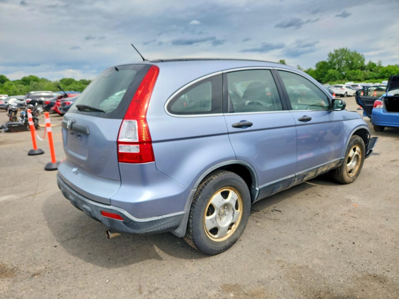 2008 Honda Cr-v Lx Blue vin: JHLRE48338C015541