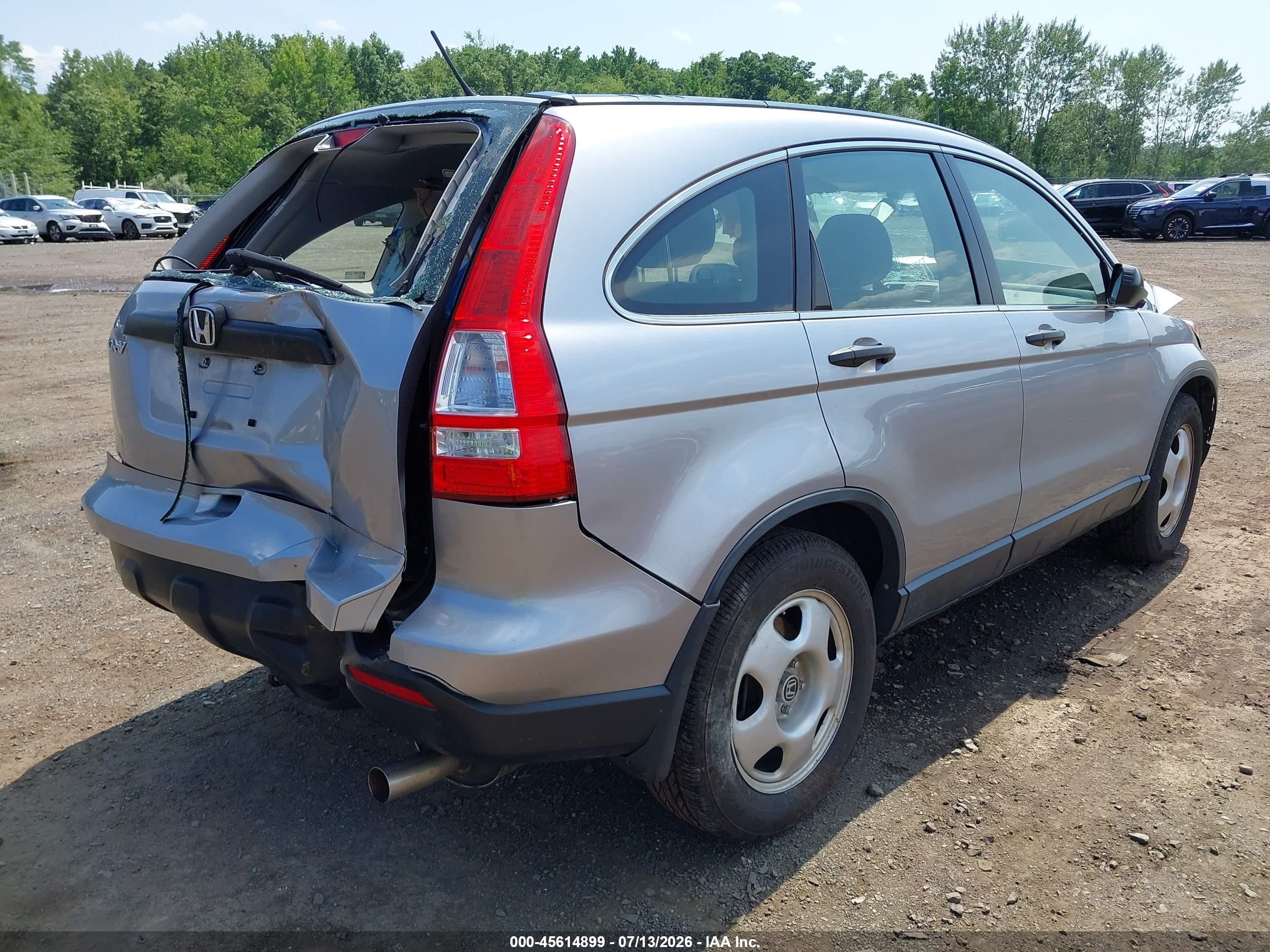 2008 Honda Cr-v Lx Silver vin: JHLRE48338C076792