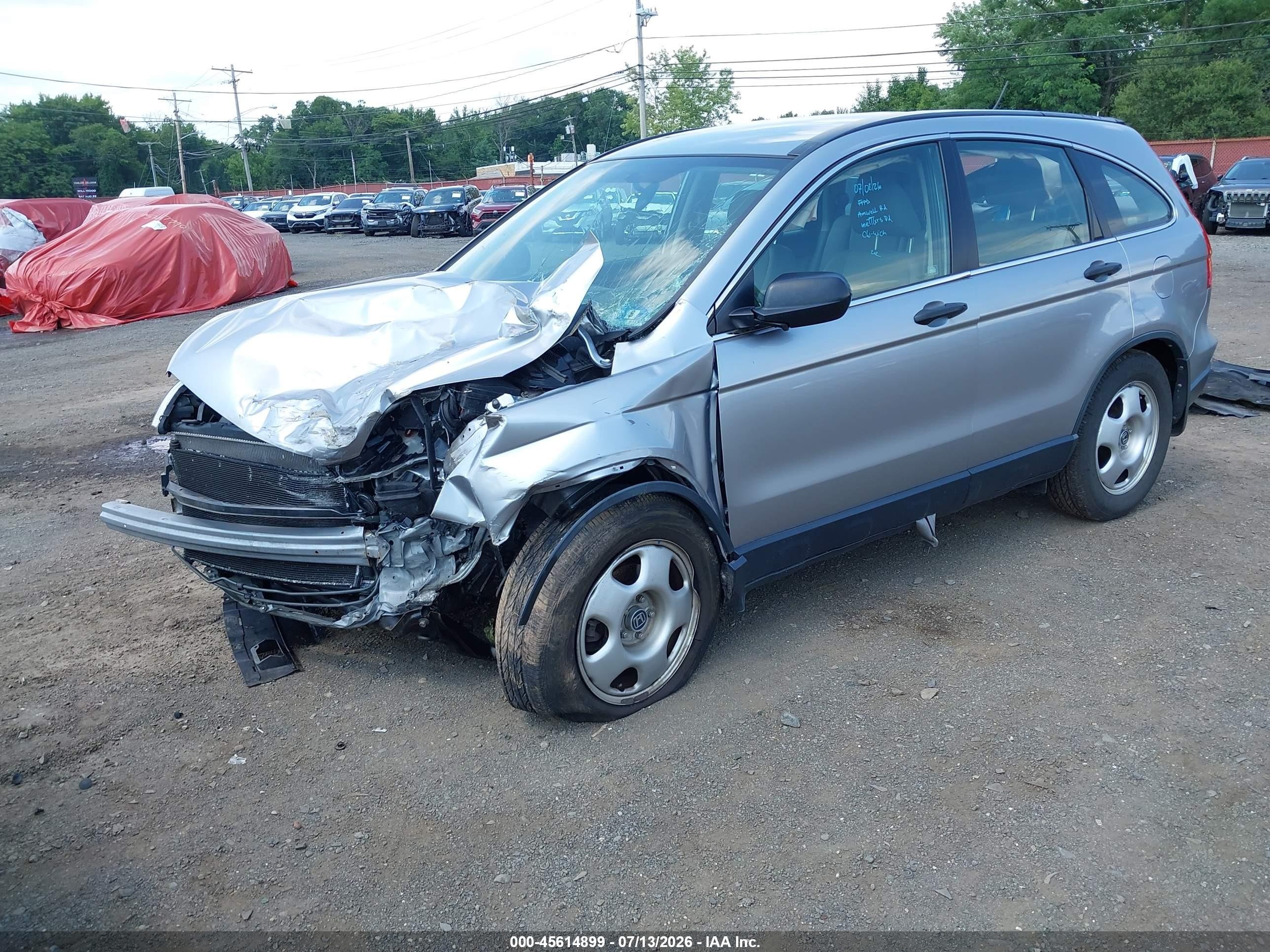 2008 Honda Cr-v Lx Silver vin: JHLRE48338C076792