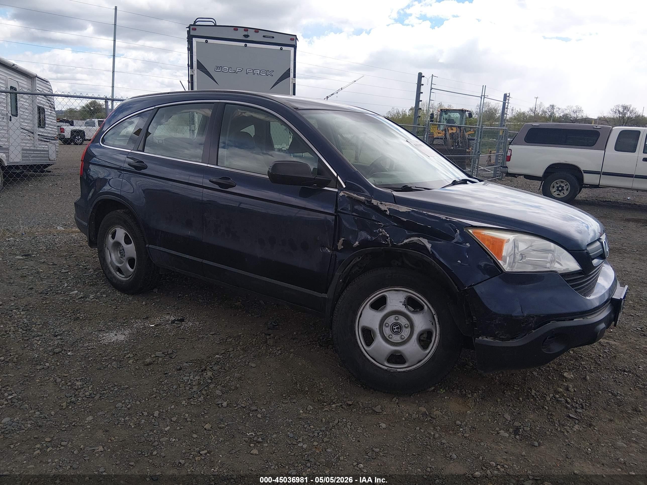 2009 Honda Cr-v Lx Dark Blue vin: JHLRE48339C002788