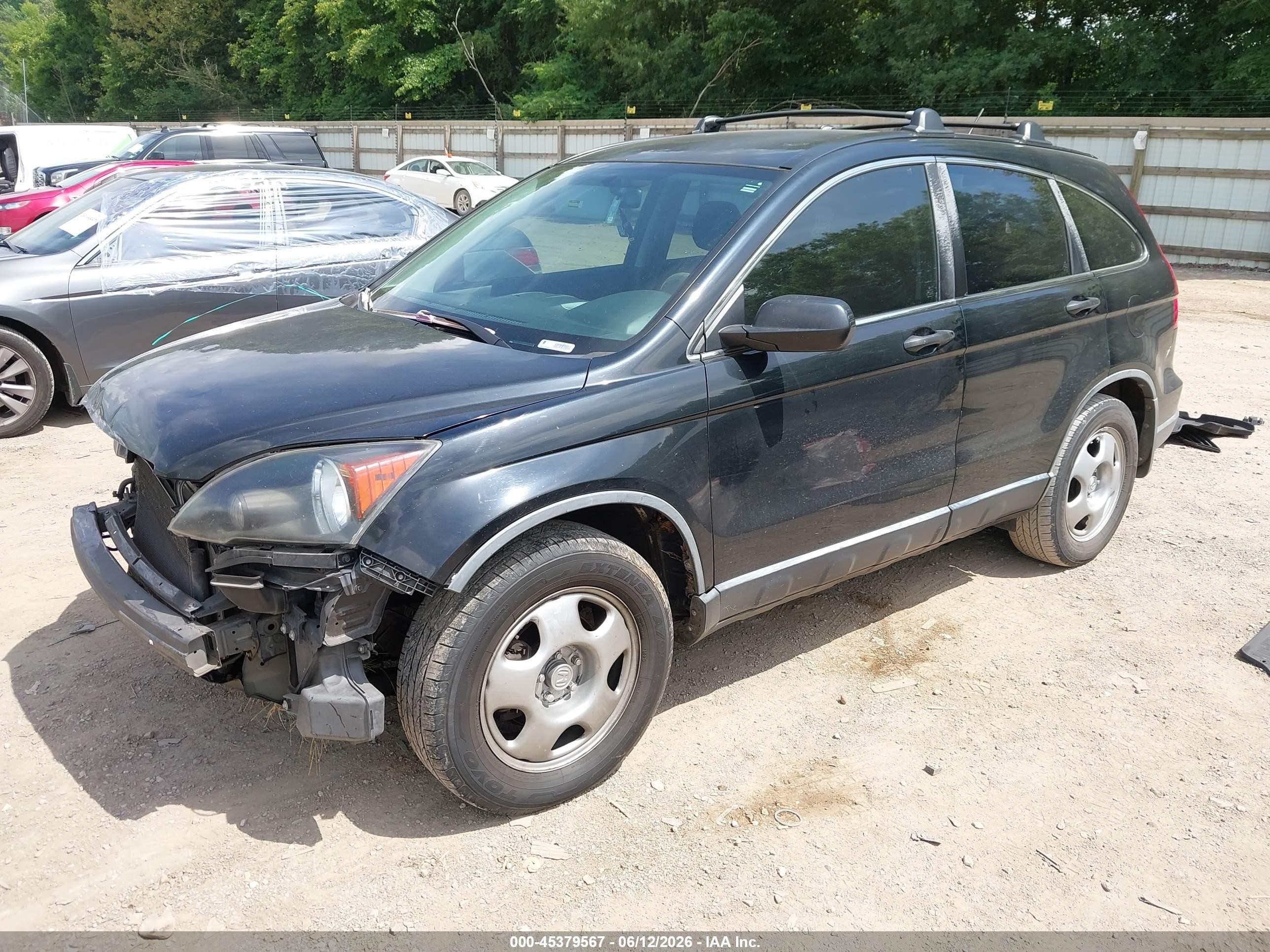 2009 Honda Cr-v Lx Black vin: JHLRE48339C004198