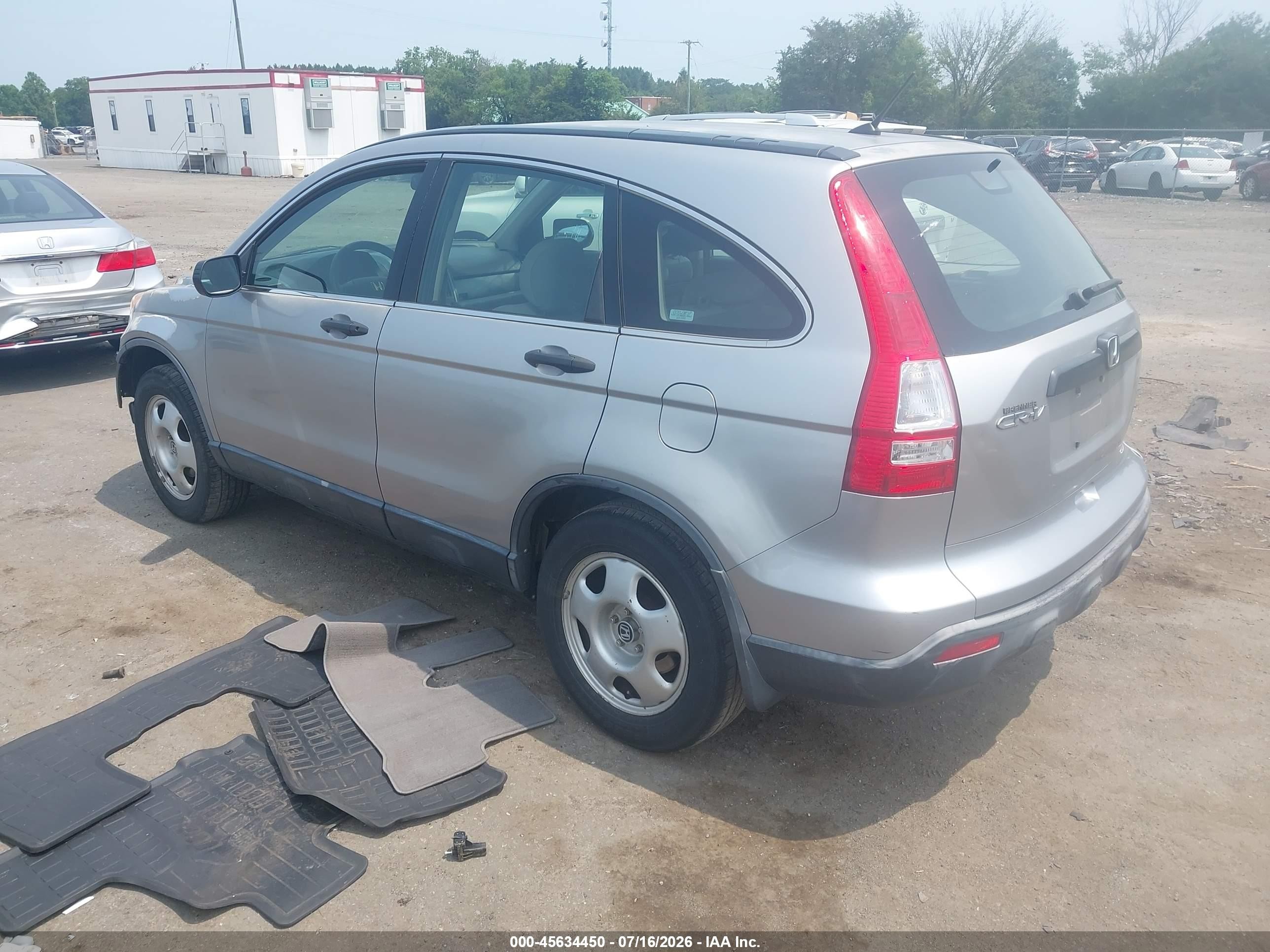 2007 Honda Cr-v Lx Silver vin: JHLRE48347C031553