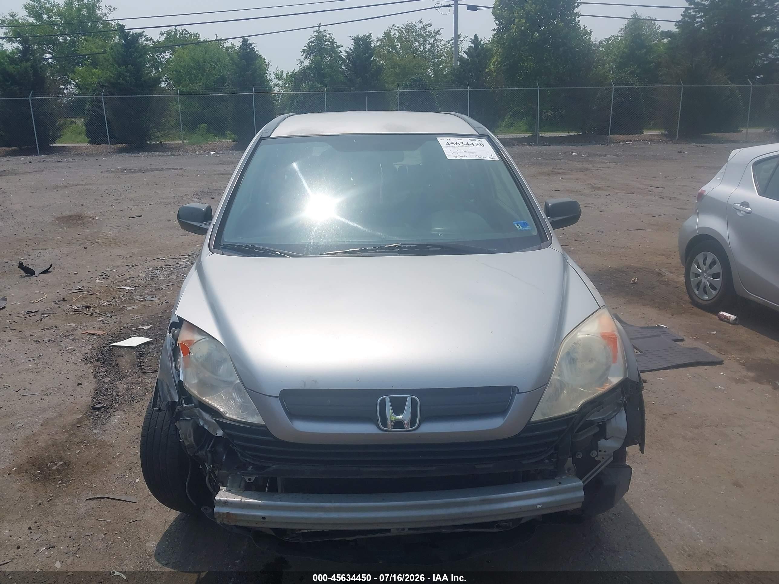 2007 Honda Cr-v Lx Silver vin: JHLRE48347C031553