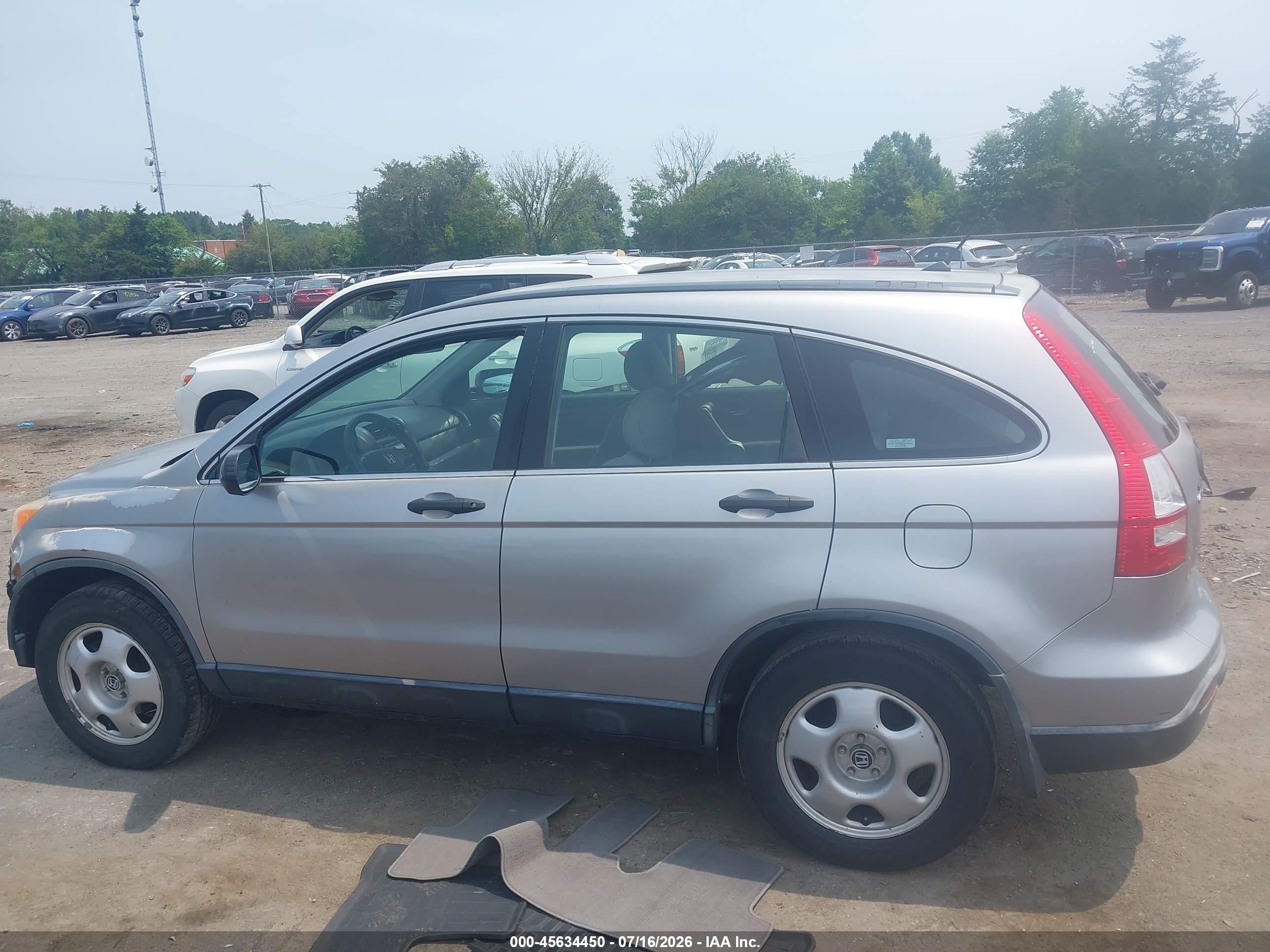2007 Honda Cr-v Lx Silver vin: JHLRE48347C031553