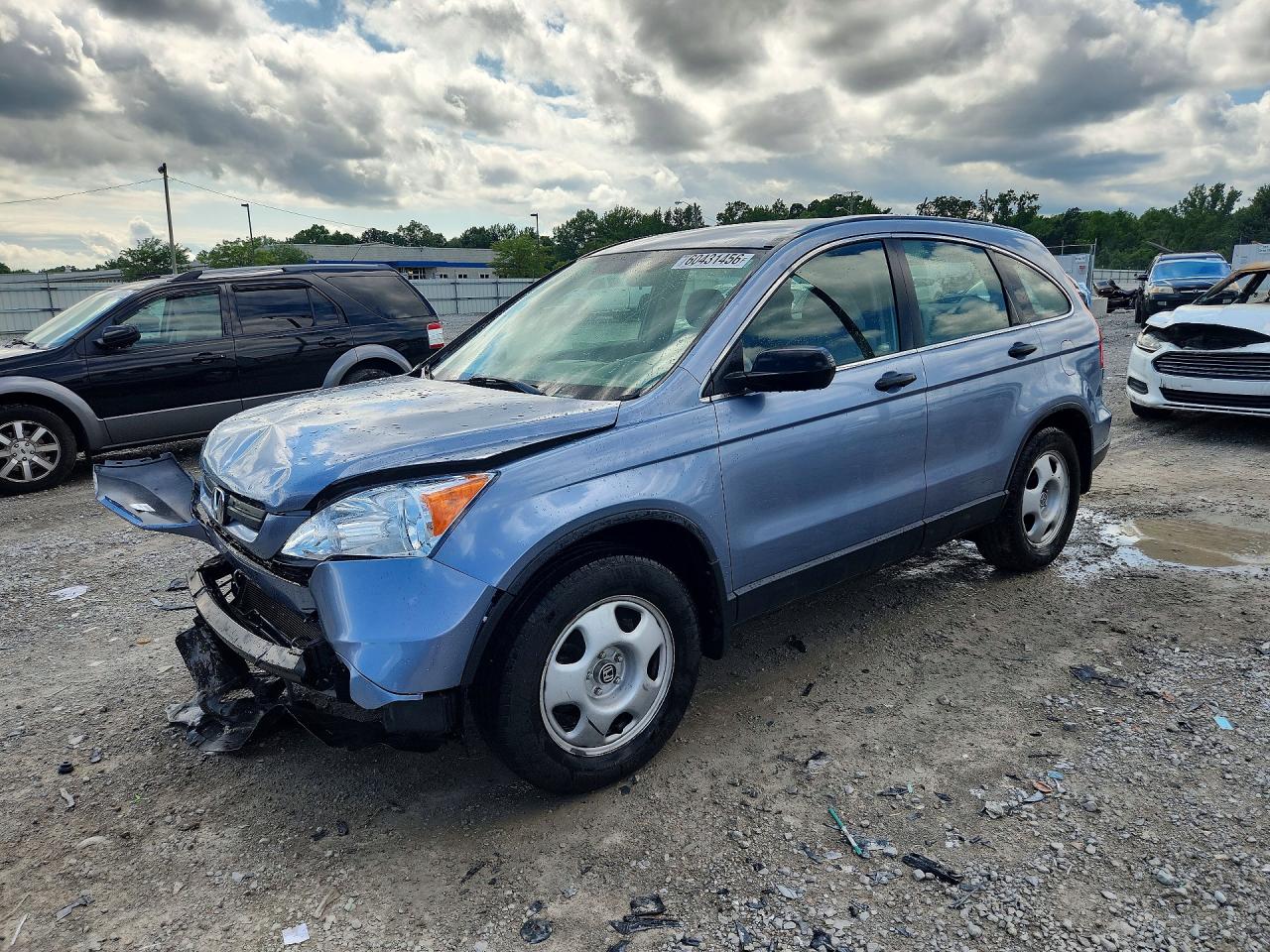 2007 Honda Cr-v Lx Blue vin: JHLRE48347C047381