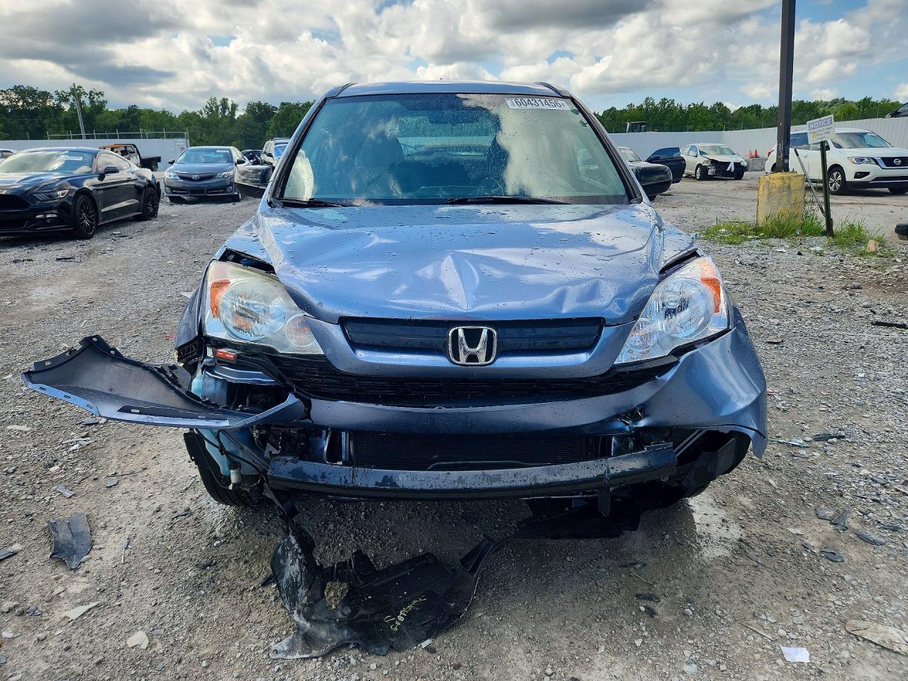 2007 Honda Cr-v Lx Blue vin: JHLRE48347C047381