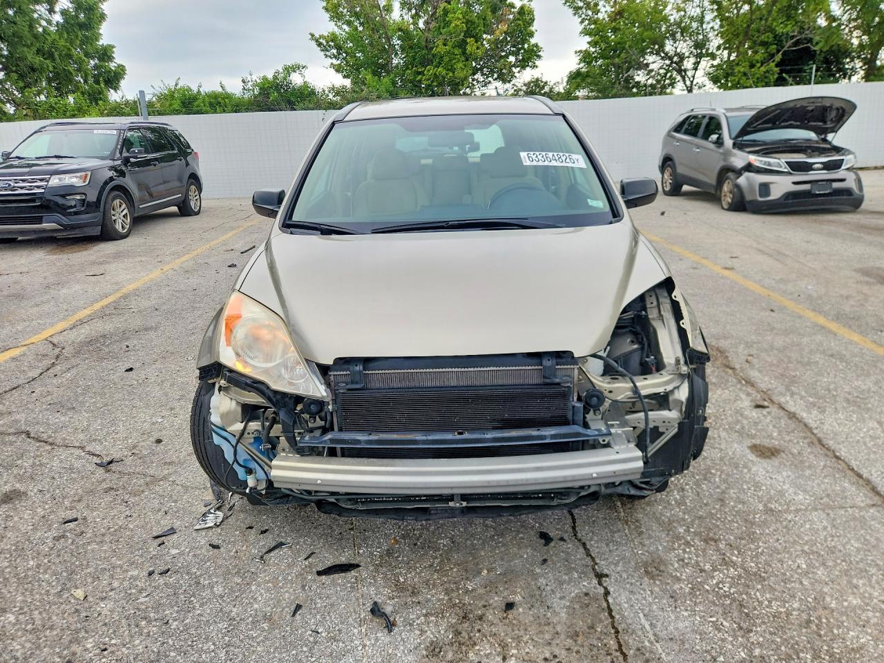 2007 Honda Cr-v Lx Gold vin: JHLRE48347C107451