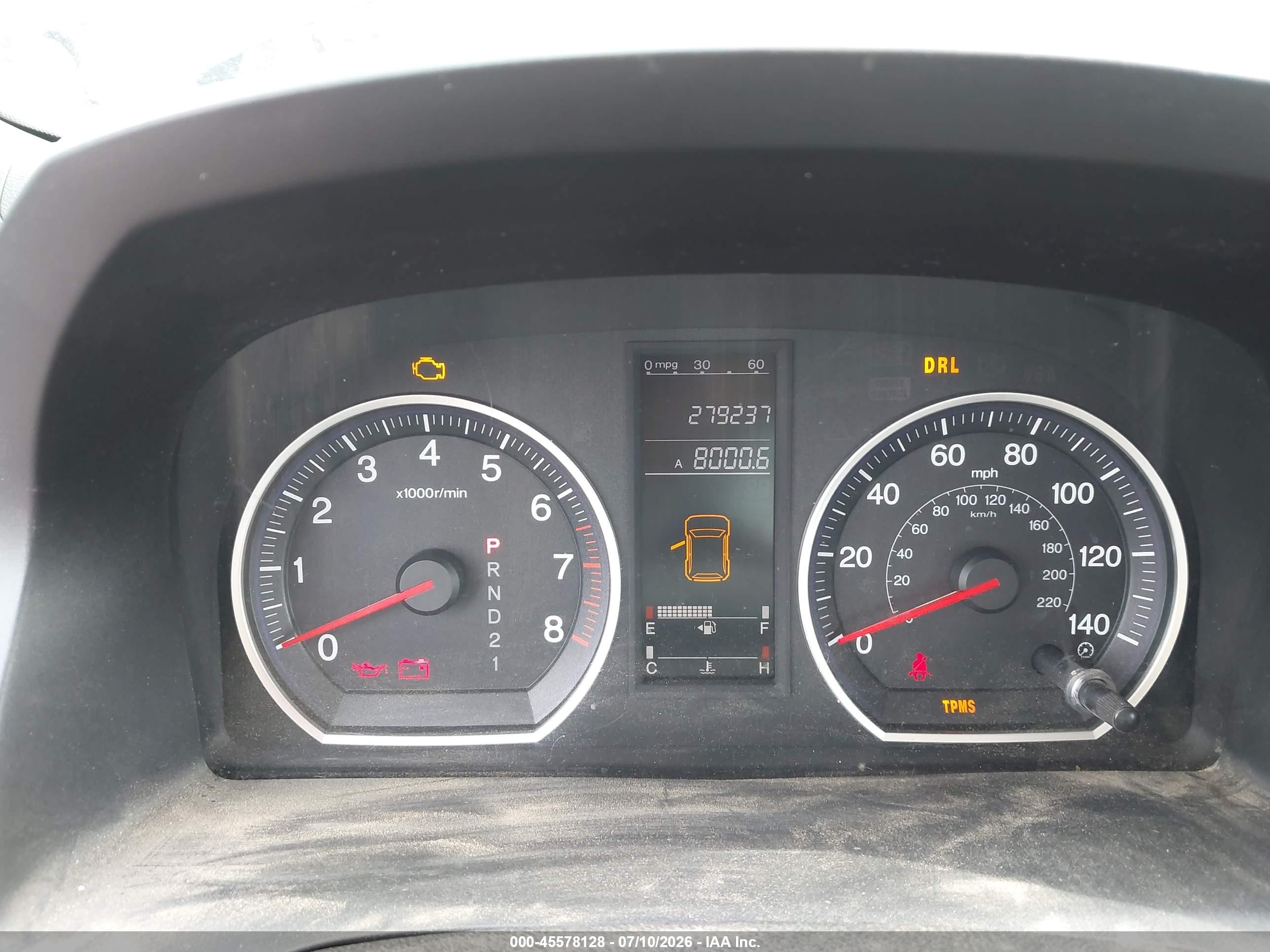 2008 Honda Cr-v Lx Blue vin: JHLRE48348C012969