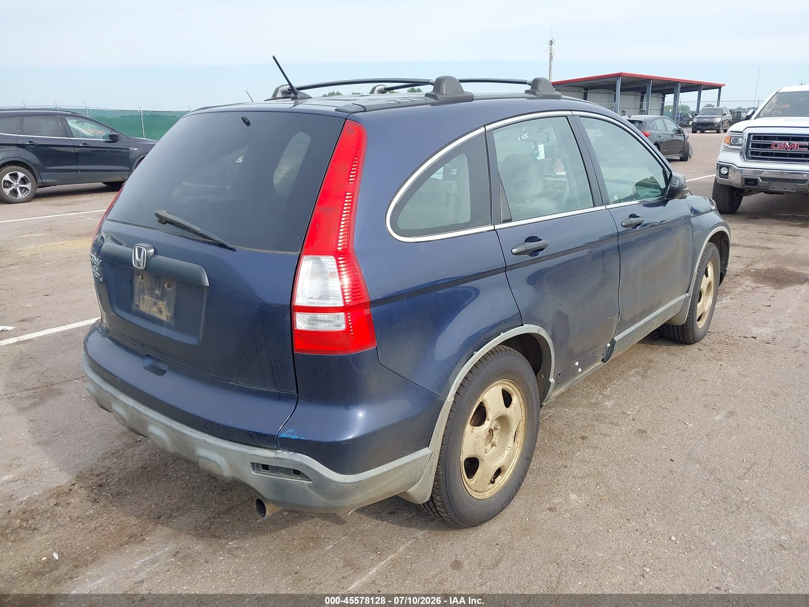 2008 Honda Cr-v Lx Blue vin: JHLRE48348C012969
