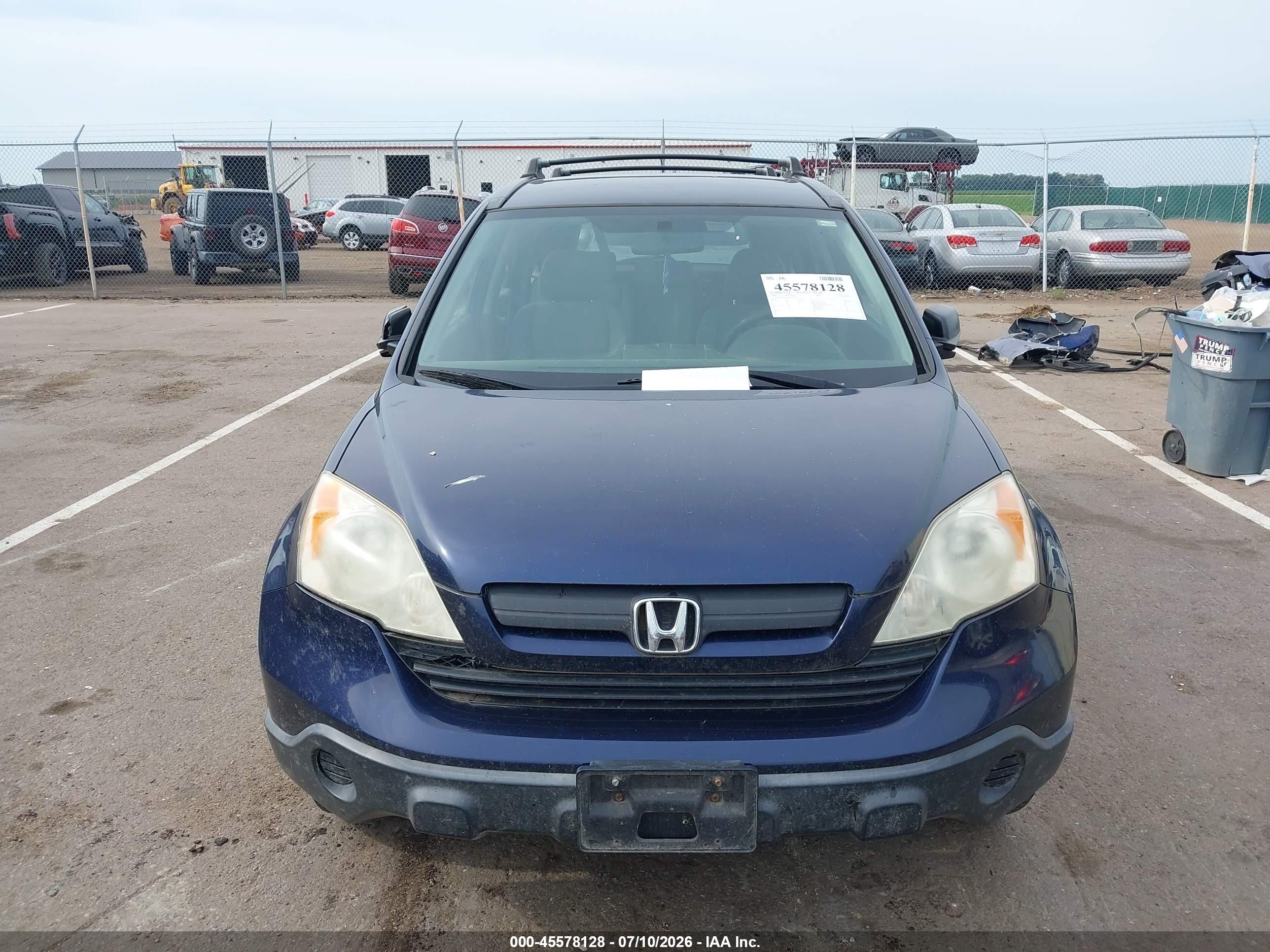 2008 Honda Cr-v Lx Blue vin: JHLRE48348C012969