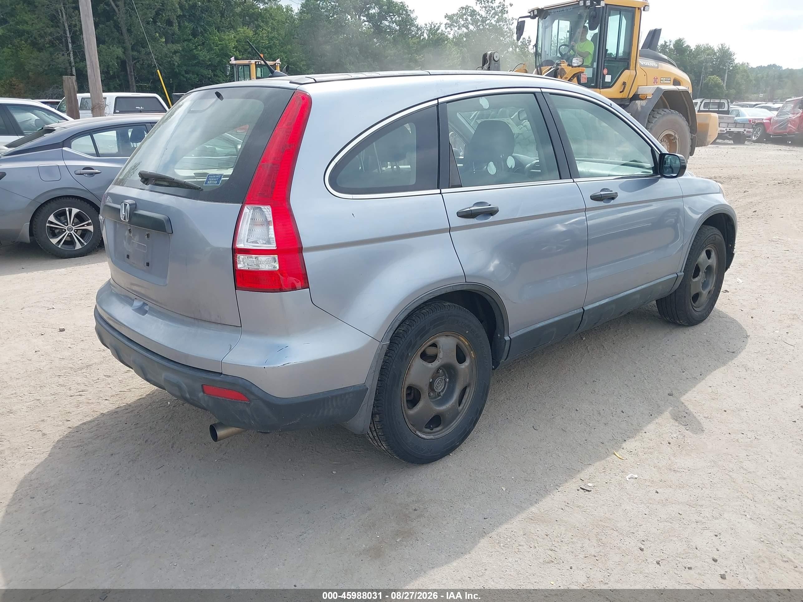 2008 Honda Cr-v Lx Blue vin: JHLRE48348C036785