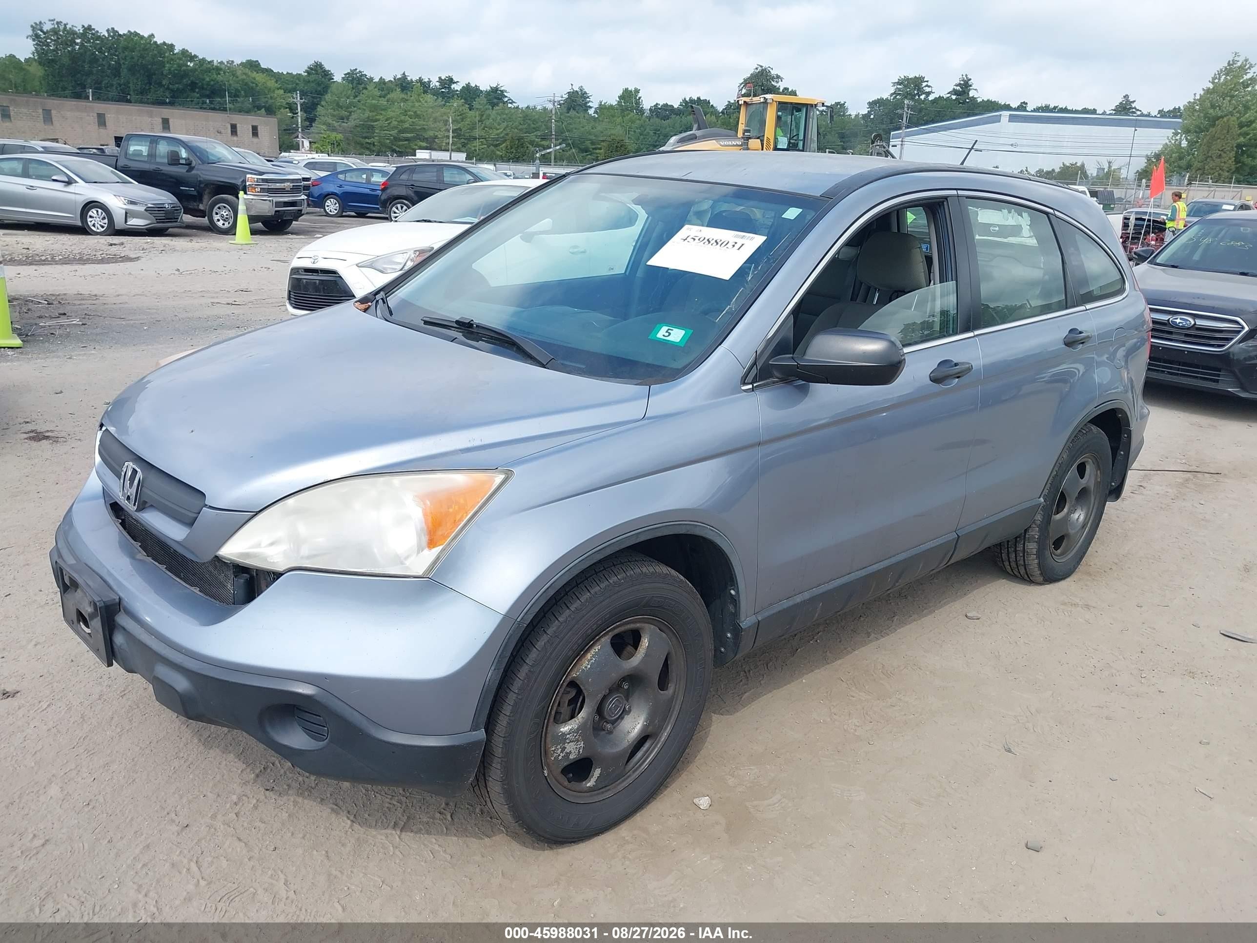 2008 Honda Cr-v Lx Blue vin: JHLRE48348C036785