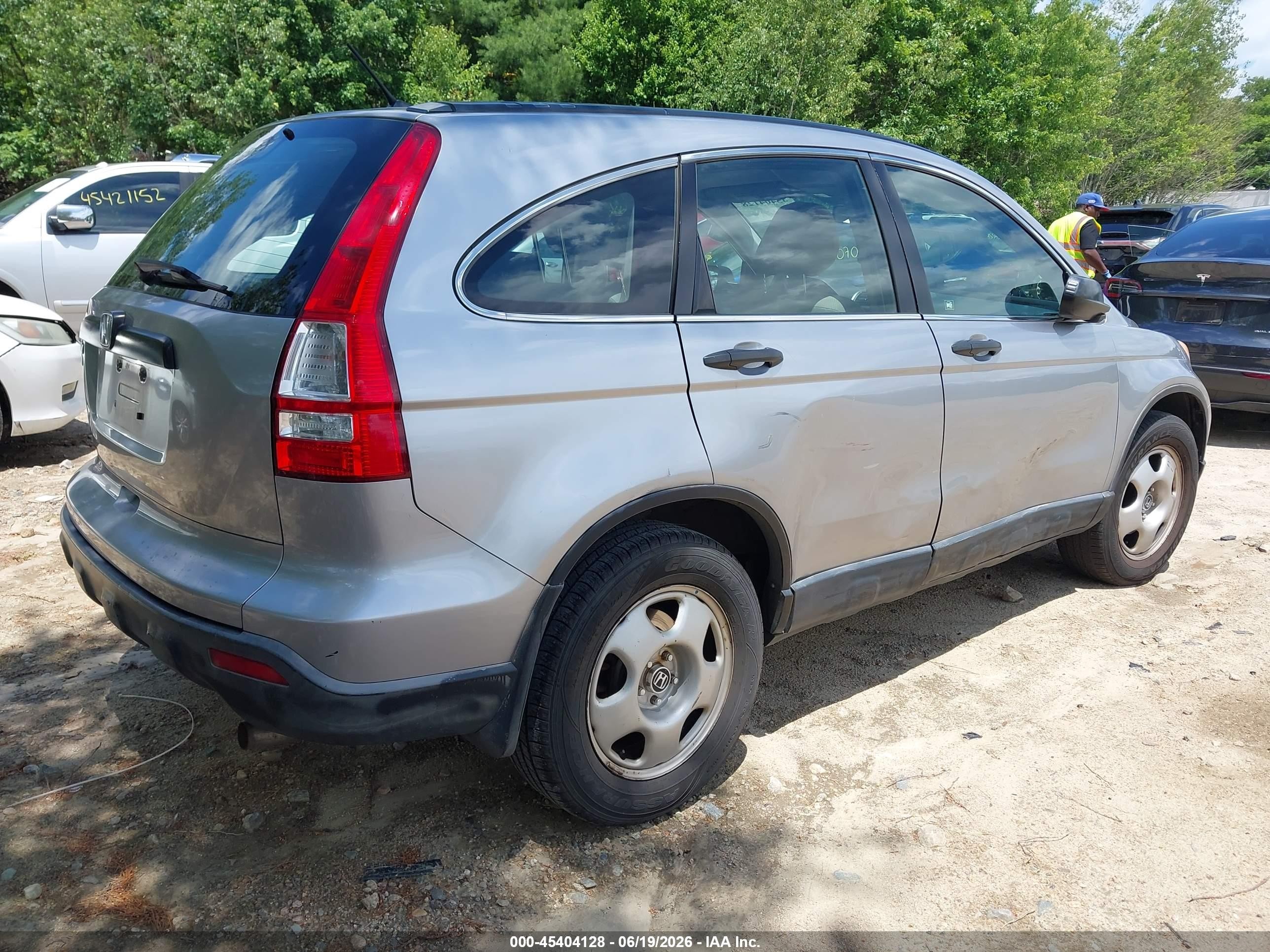 2008 Honda Cr-v Lx Silver vin: JHLRE48348C070872