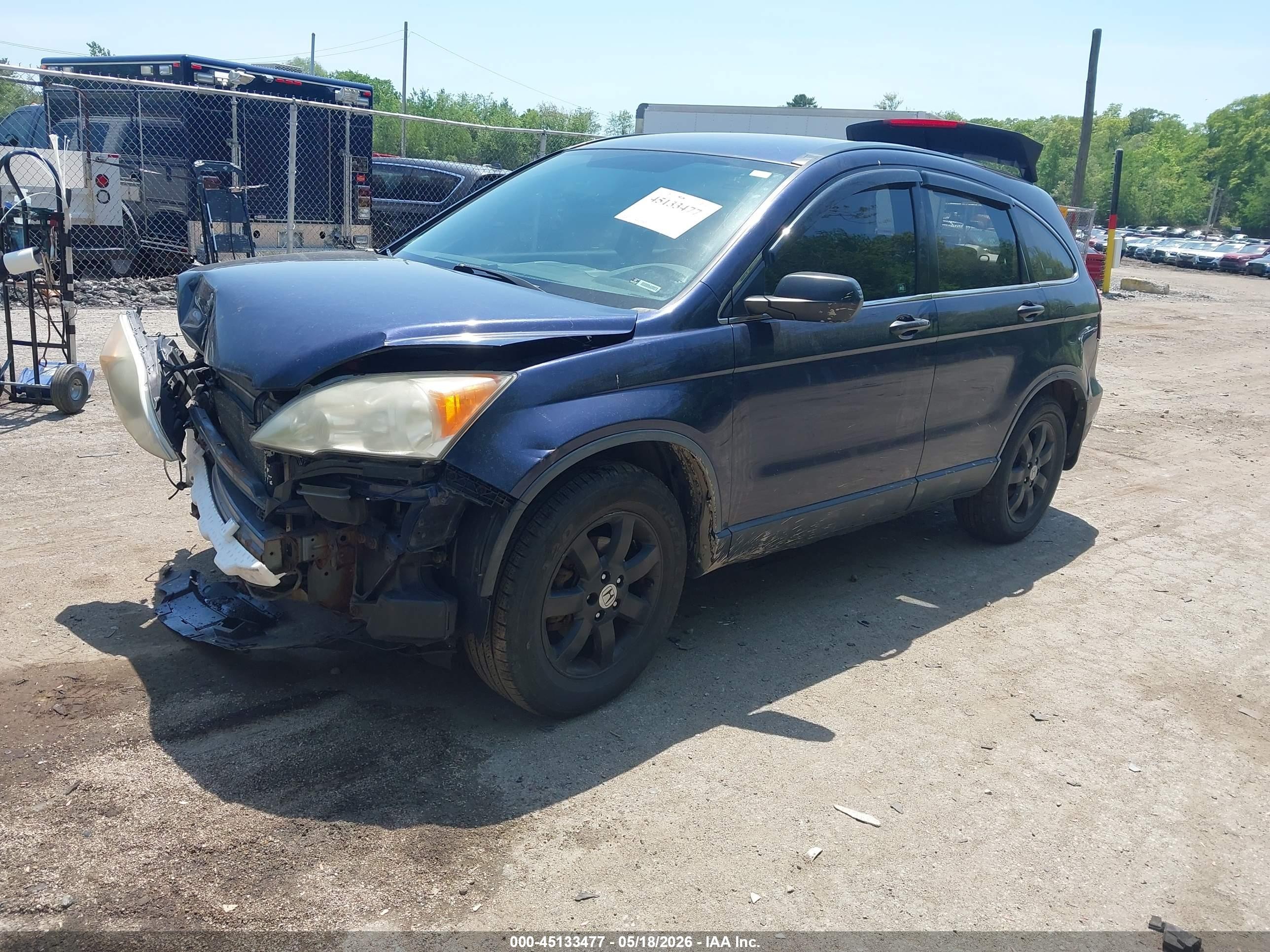 2009 Honda Cr-v Lx Blue vin: JHLRE48349C010169