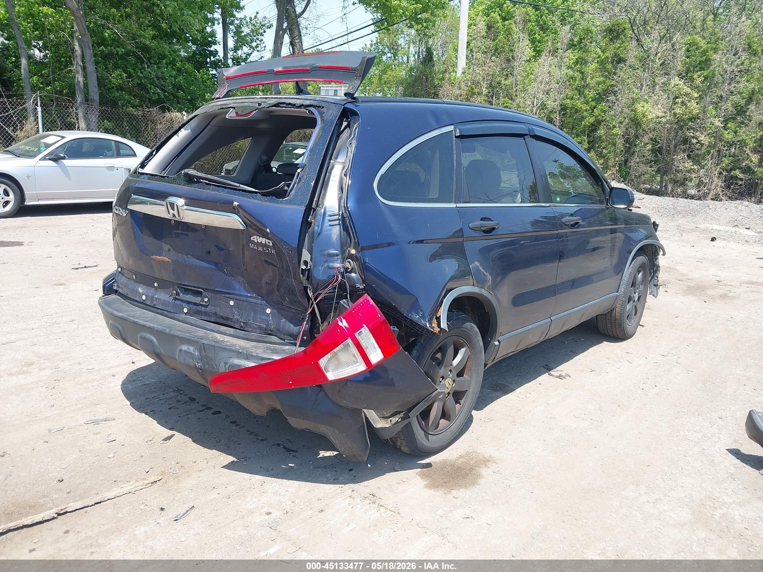 2009 Honda Cr-v Lx Blue vin: JHLRE48349C010169
