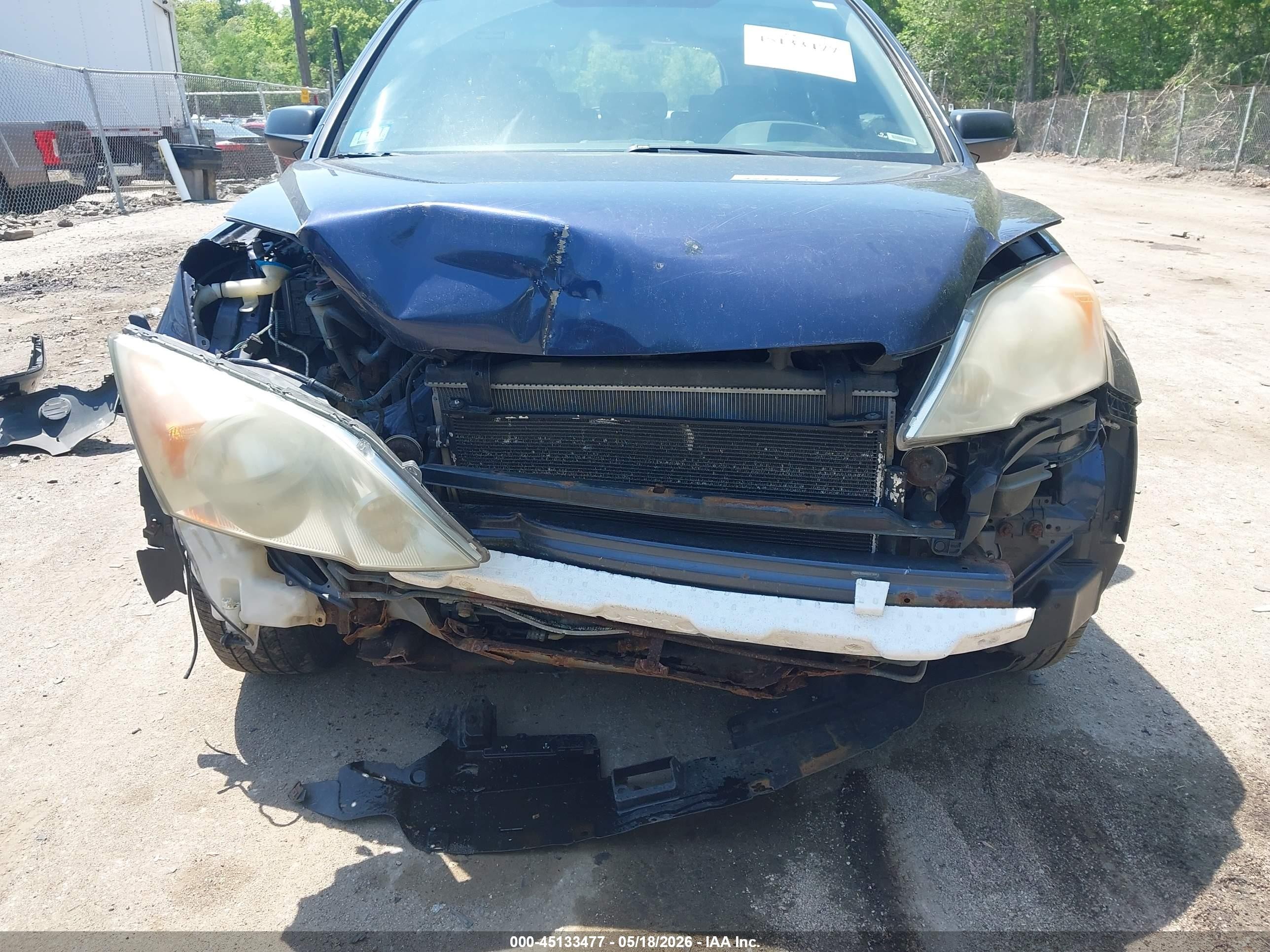2009 Honda Cr-v Lx Blue vin: JHLRE48349C010169