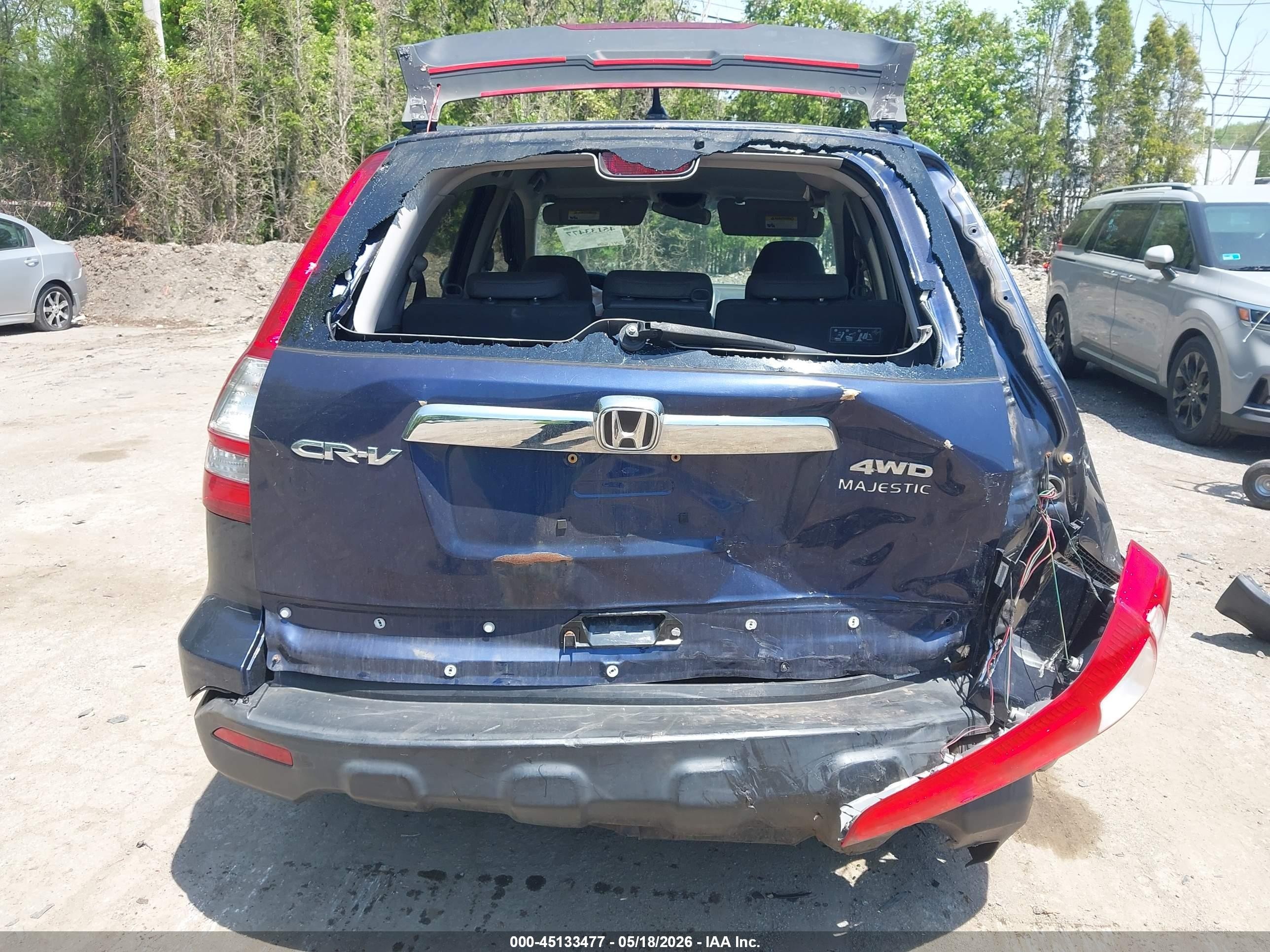 2009 Honda Cr-v Lx Blue vin: JHLRE48349C010169