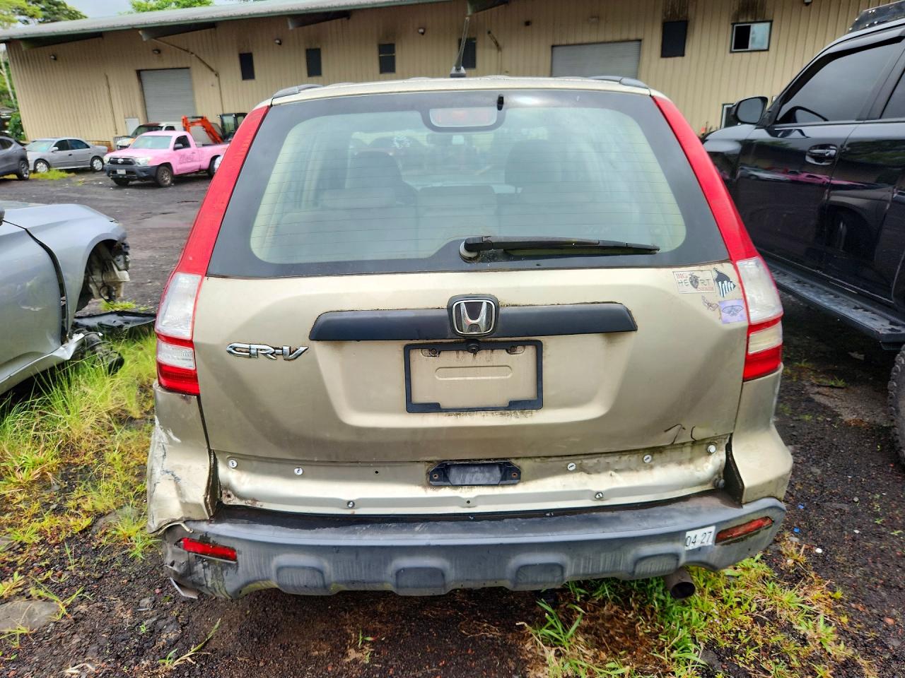 2007 Honda Cr-v Lx Beige vin: JHLRE48357C019590