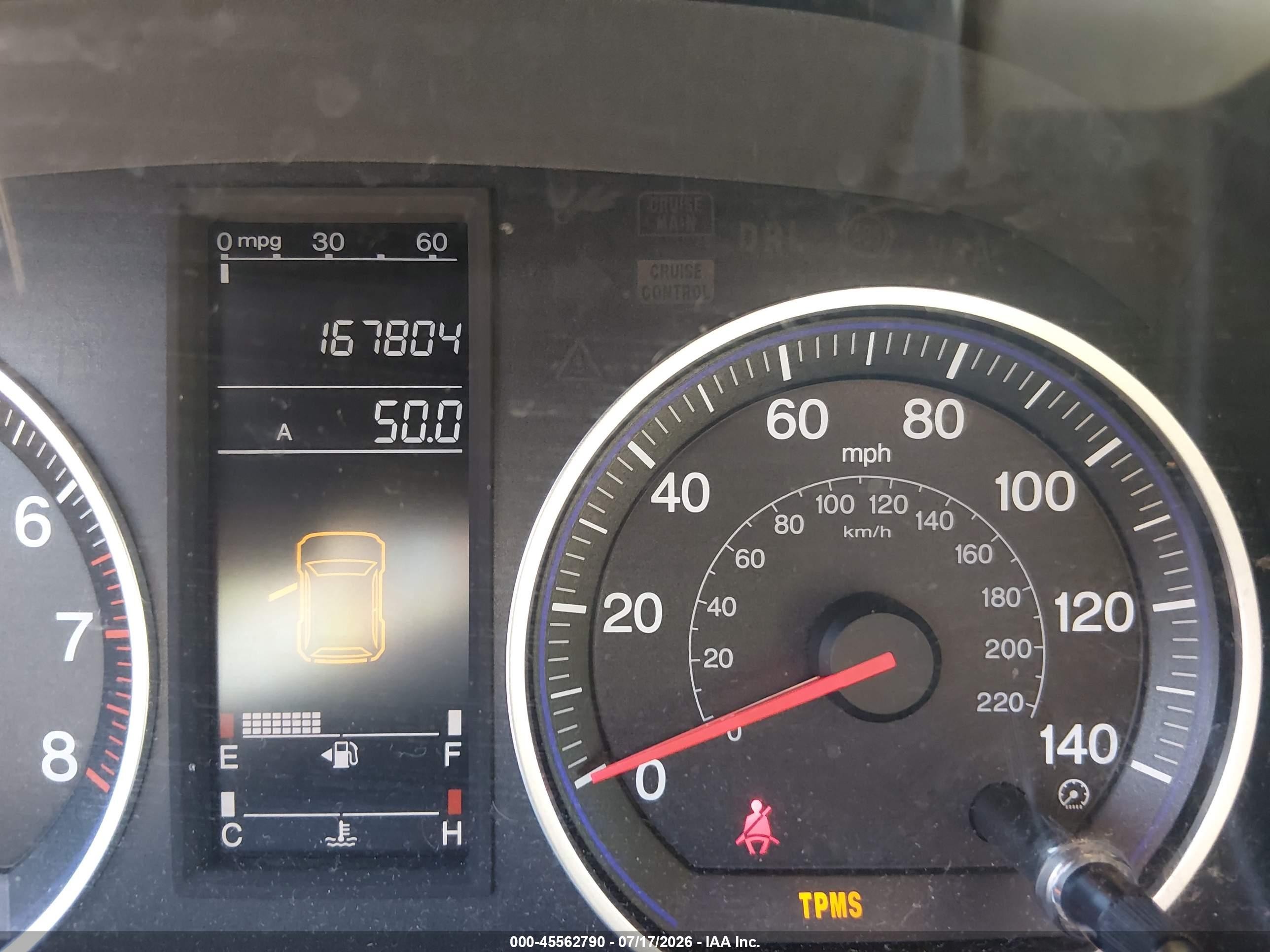 2007 Honda Cr-v Lx Champagne vin: JHLRE48357C036681