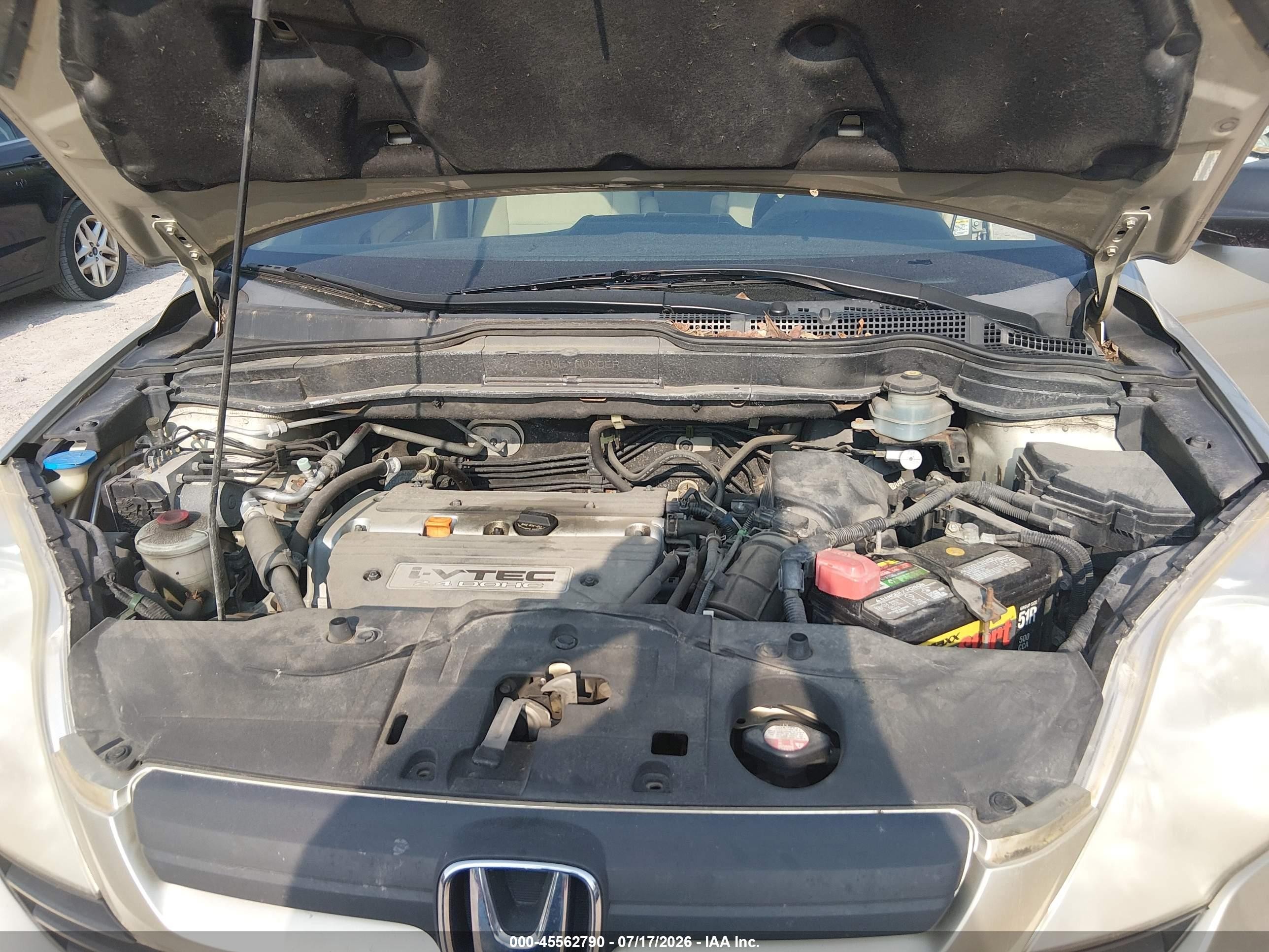 2007 Honda Cr-v Lx Champagne vin: JHLRE48357C036681