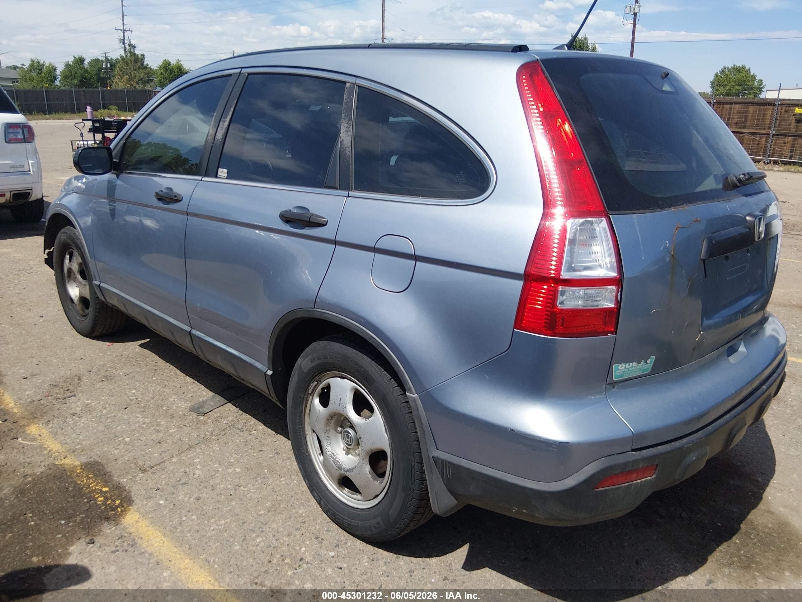 2008 Honda Cr-v Lx Light Blue vin: JHLRE48358C051179