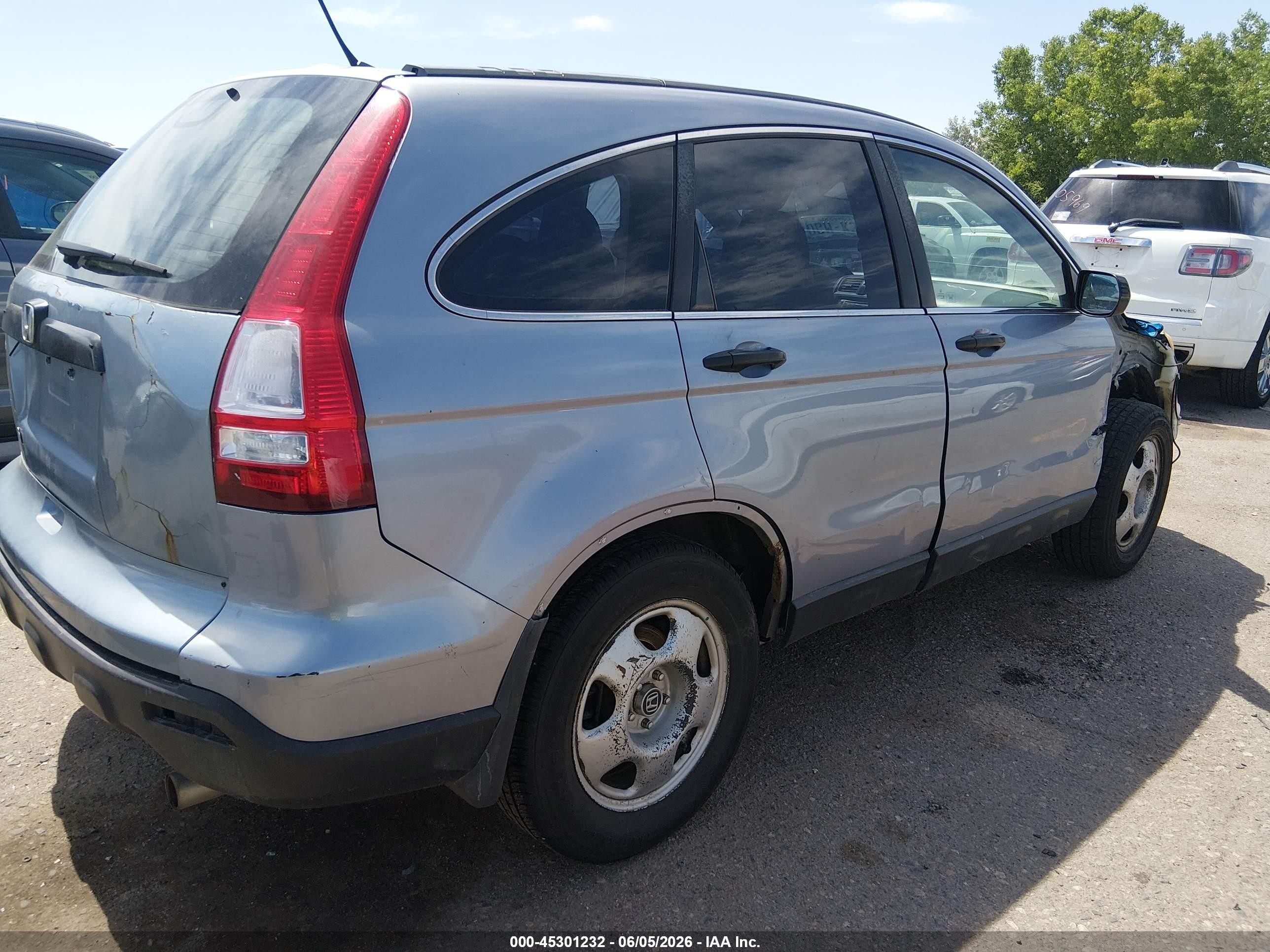 2008 Honda Cr-v Lx Light Blue vin: JHLRE48358C051179