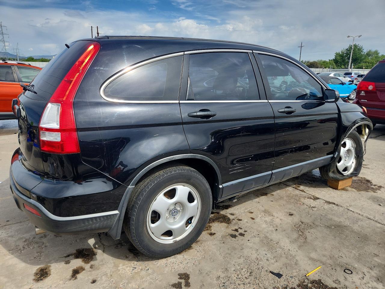 2008 Honda Cr-v Lx Black vin: JHLRE48358C053787