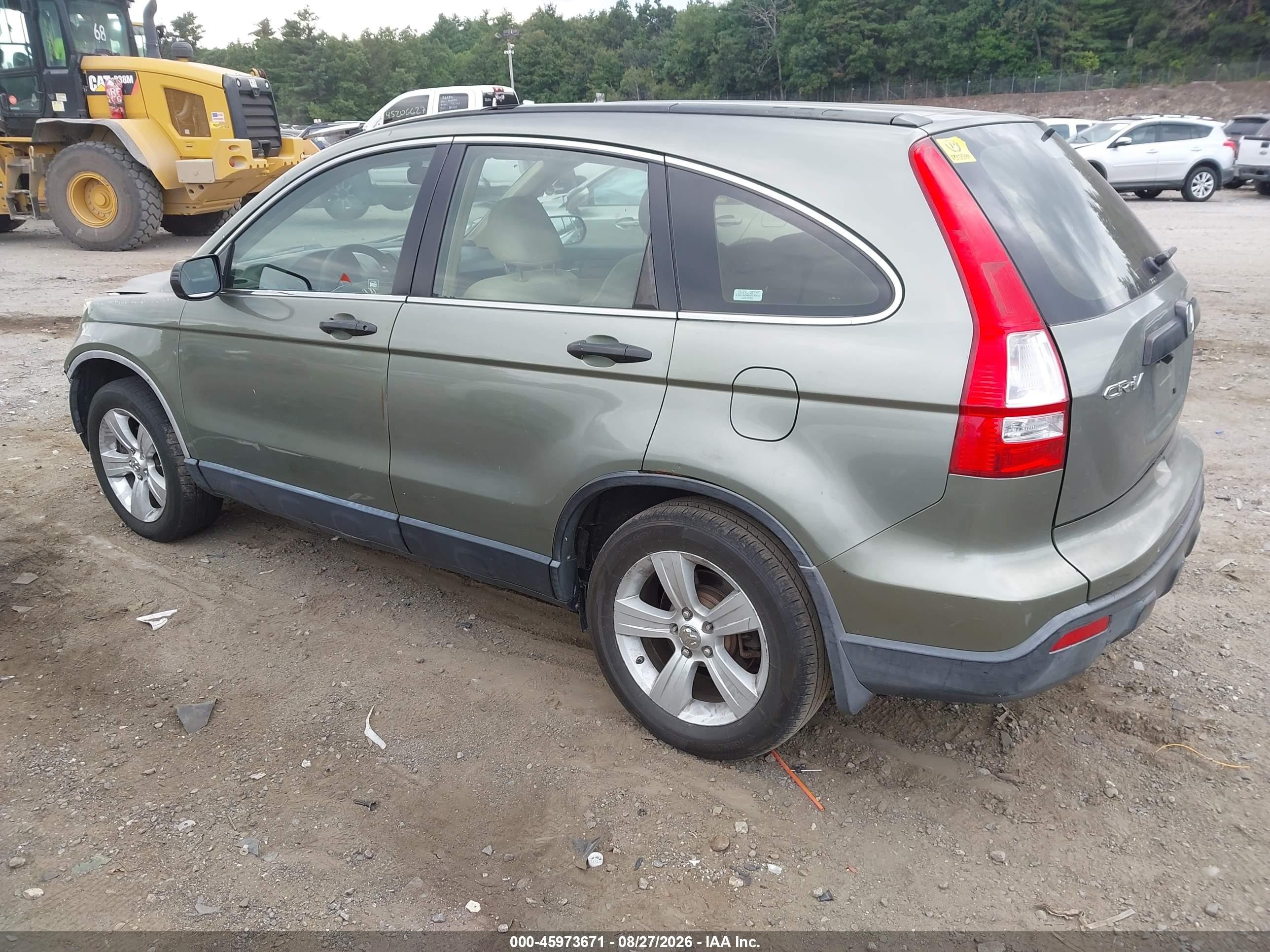 2008 Honda Cr-v Lx Green vin: JHLRE48358C061002