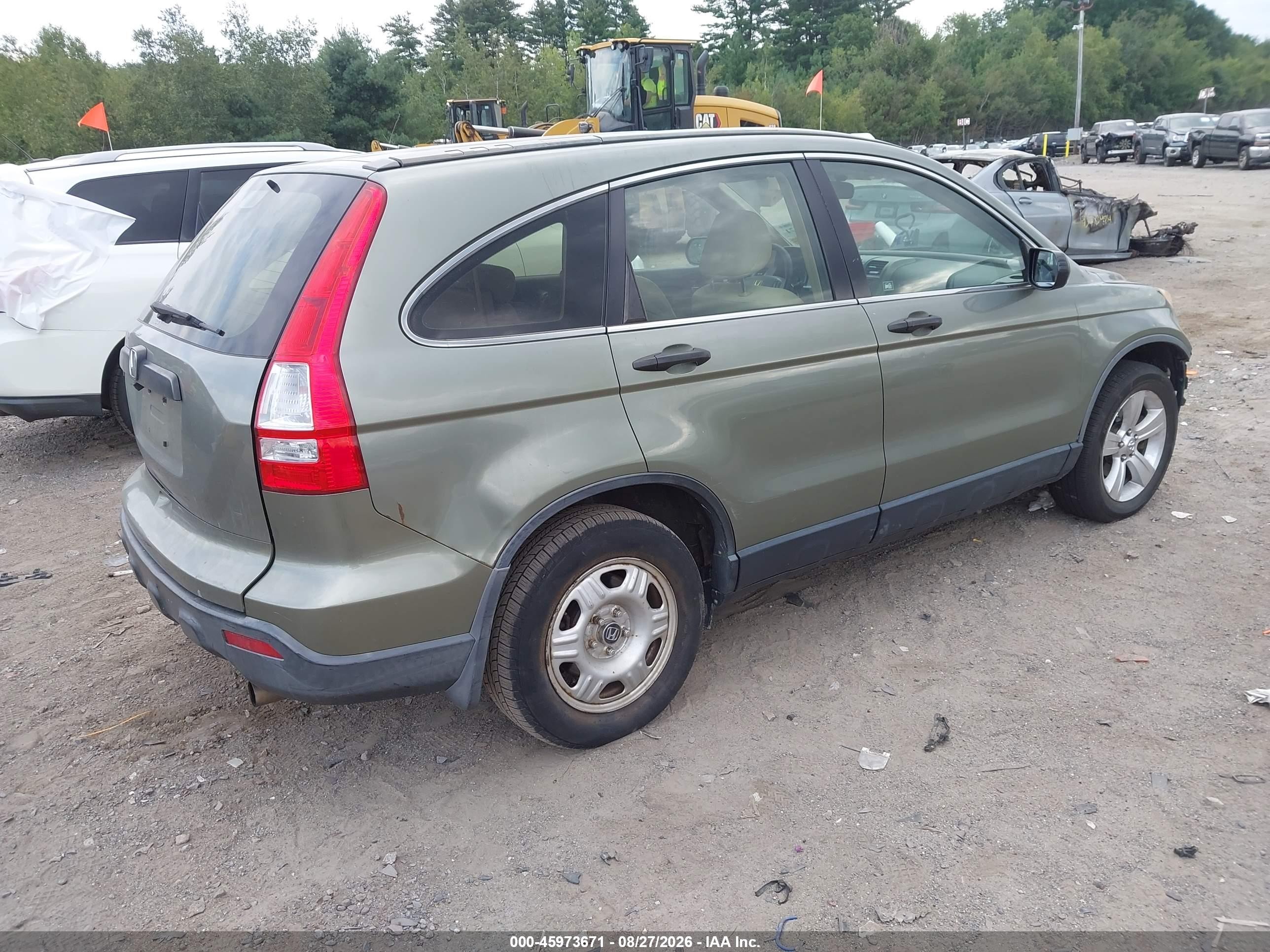 2008 Honda Cr-v Lx Green vin: JHLRE48358C061002