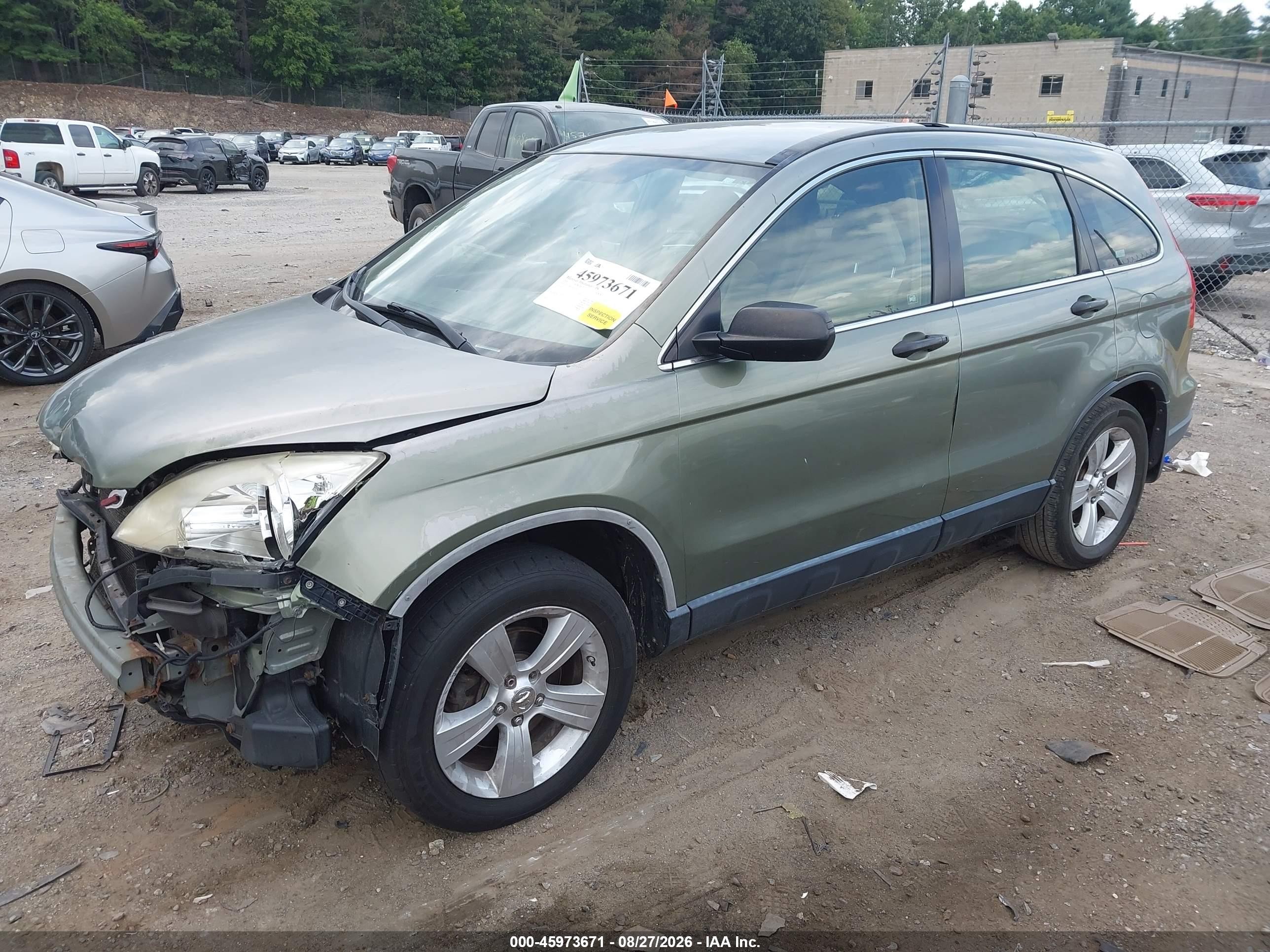 2008 Honda Cr-v Lx Green vin: JHLRE48358C061002