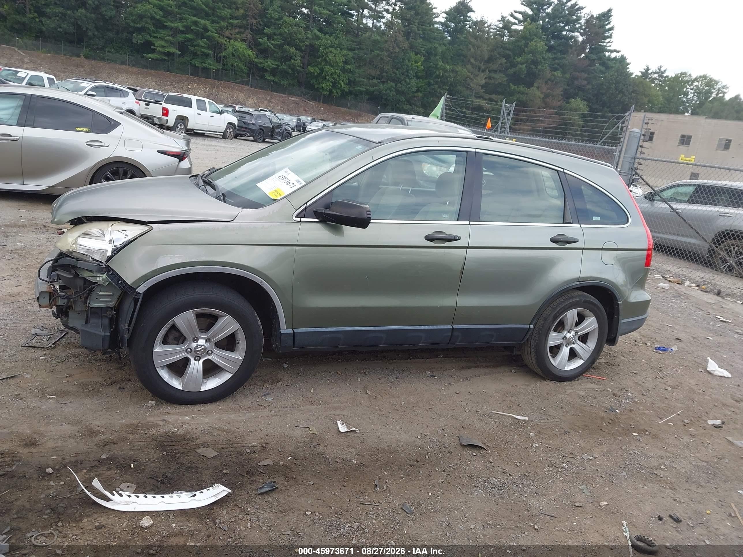 2008 Honda Cr-v Lx Green vin: JHLRE48358C061002