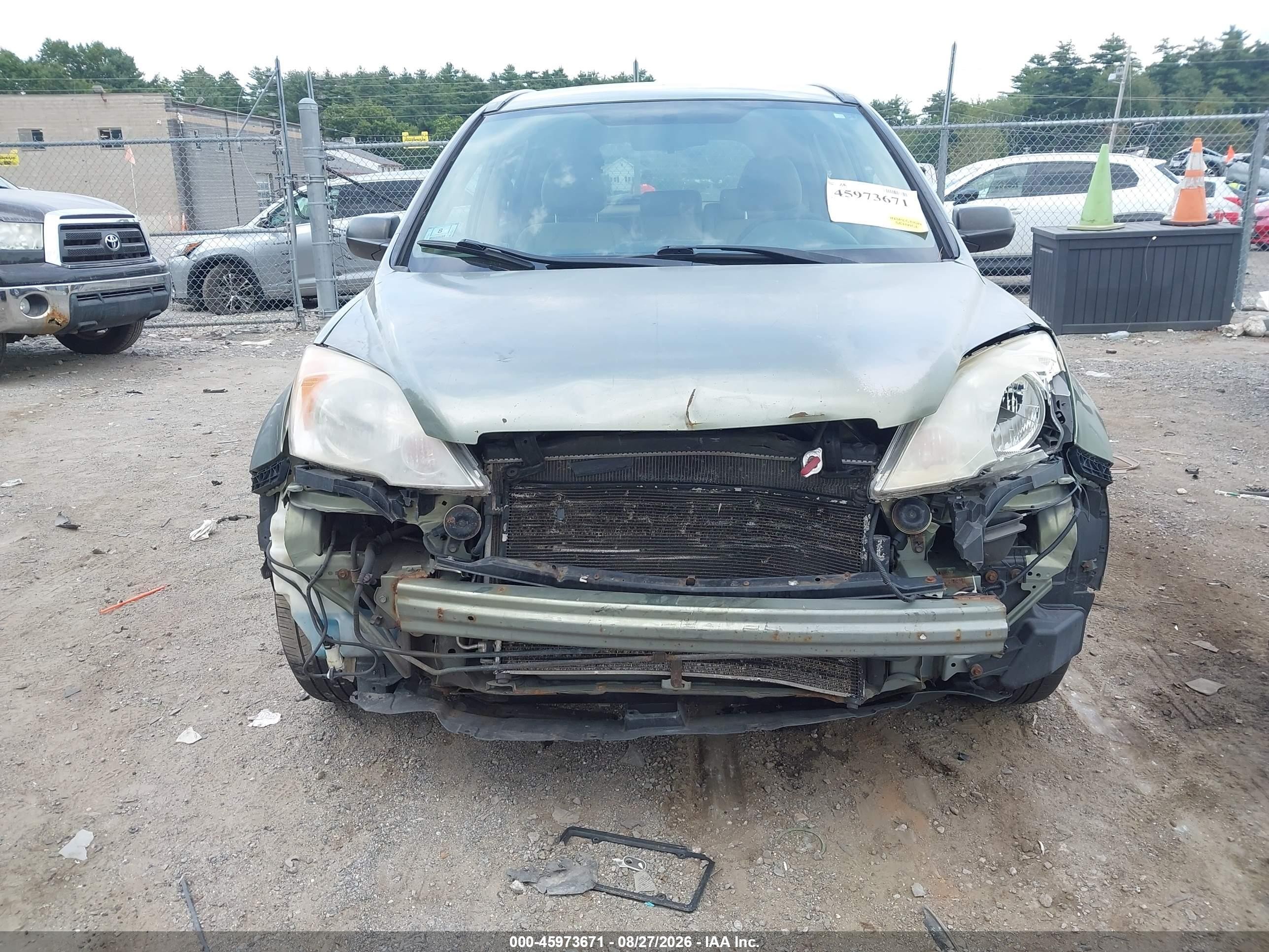 2008 Honda Cr-v Lx Green vin: JHLRE48358C061002