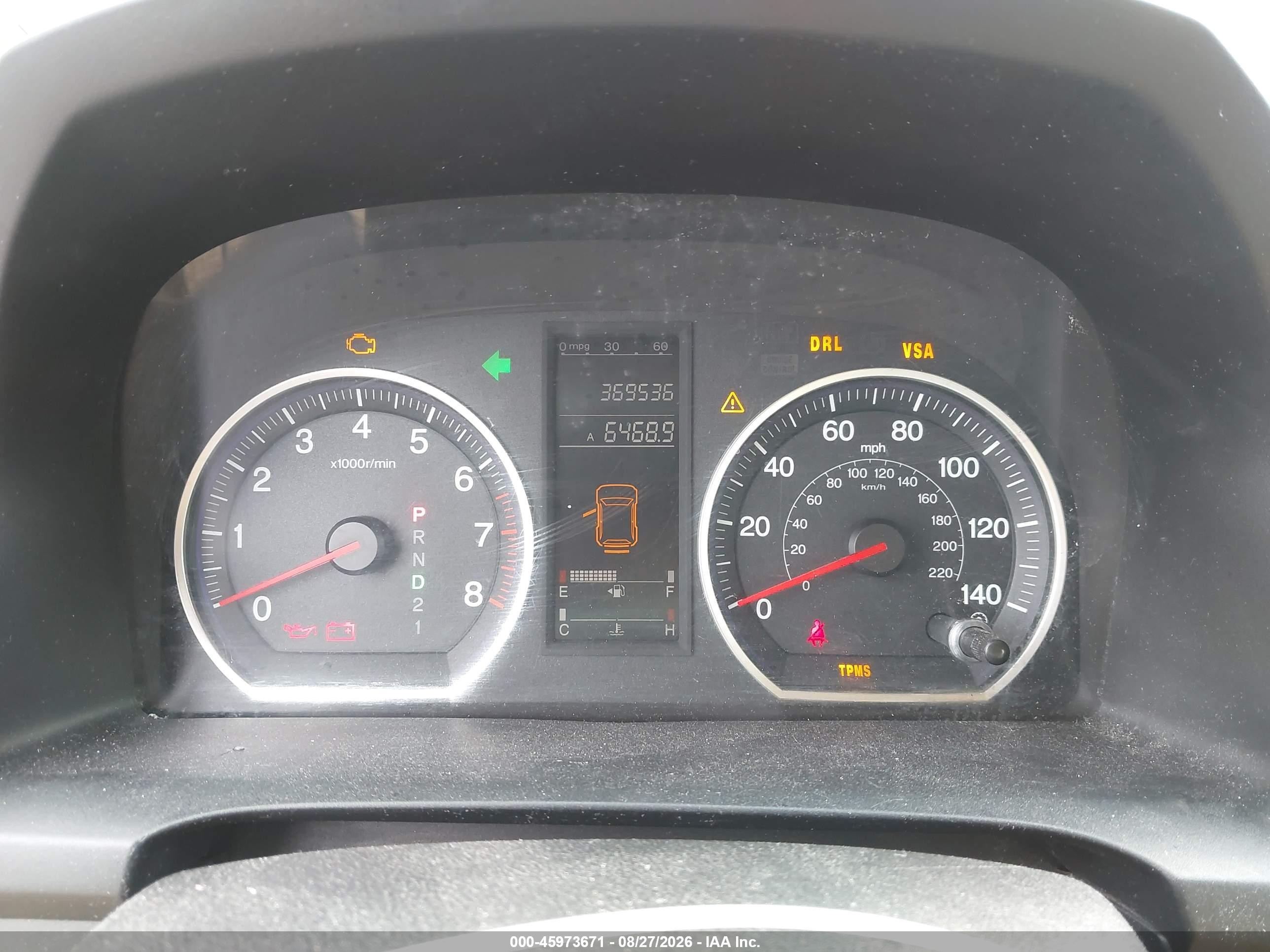 2008 Honda Cr-v Lx Green vin: JHLRE48358C061002