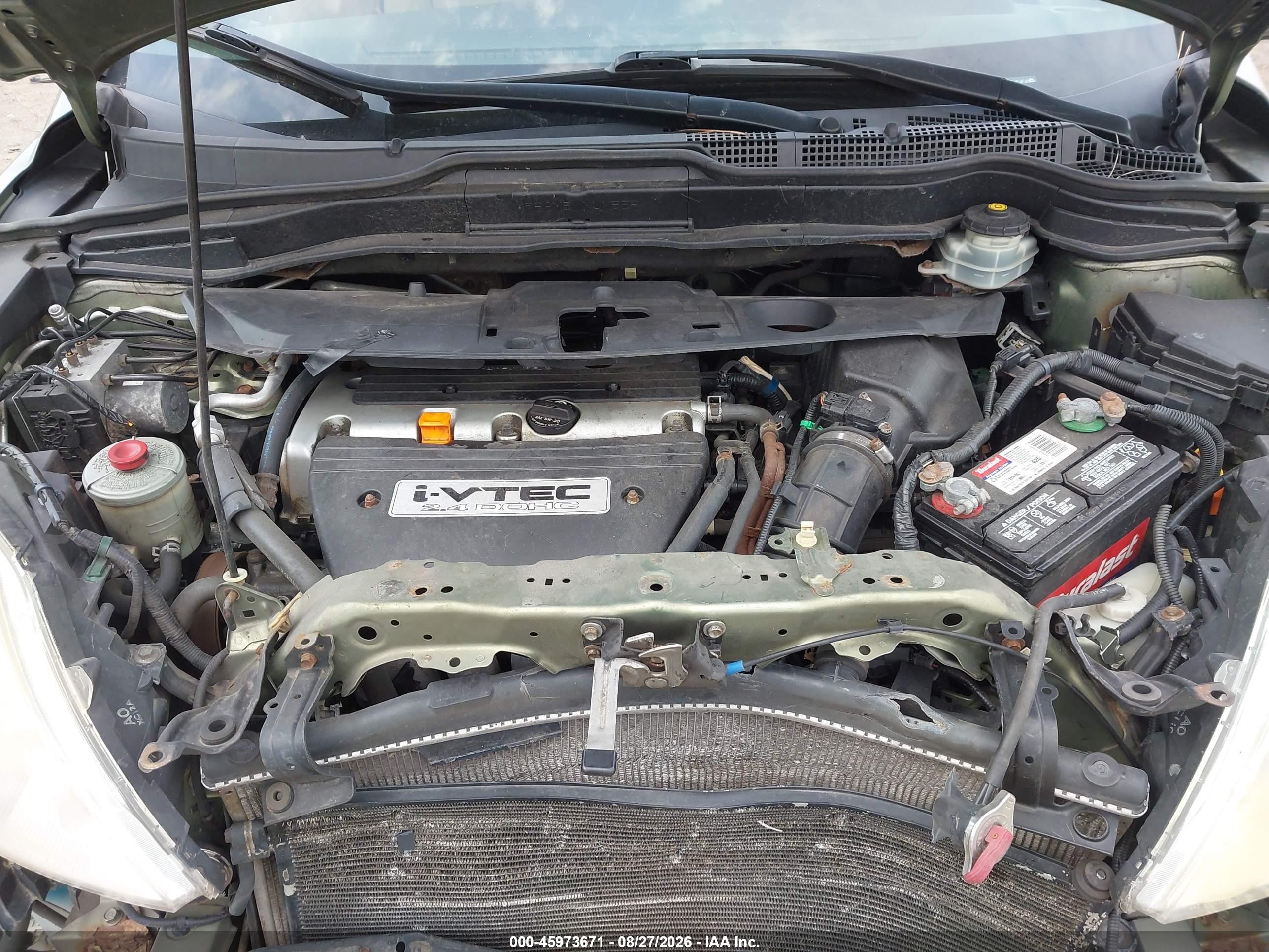 2008 Honda Cr-v Lx Green vin: JHLRE48358C061002