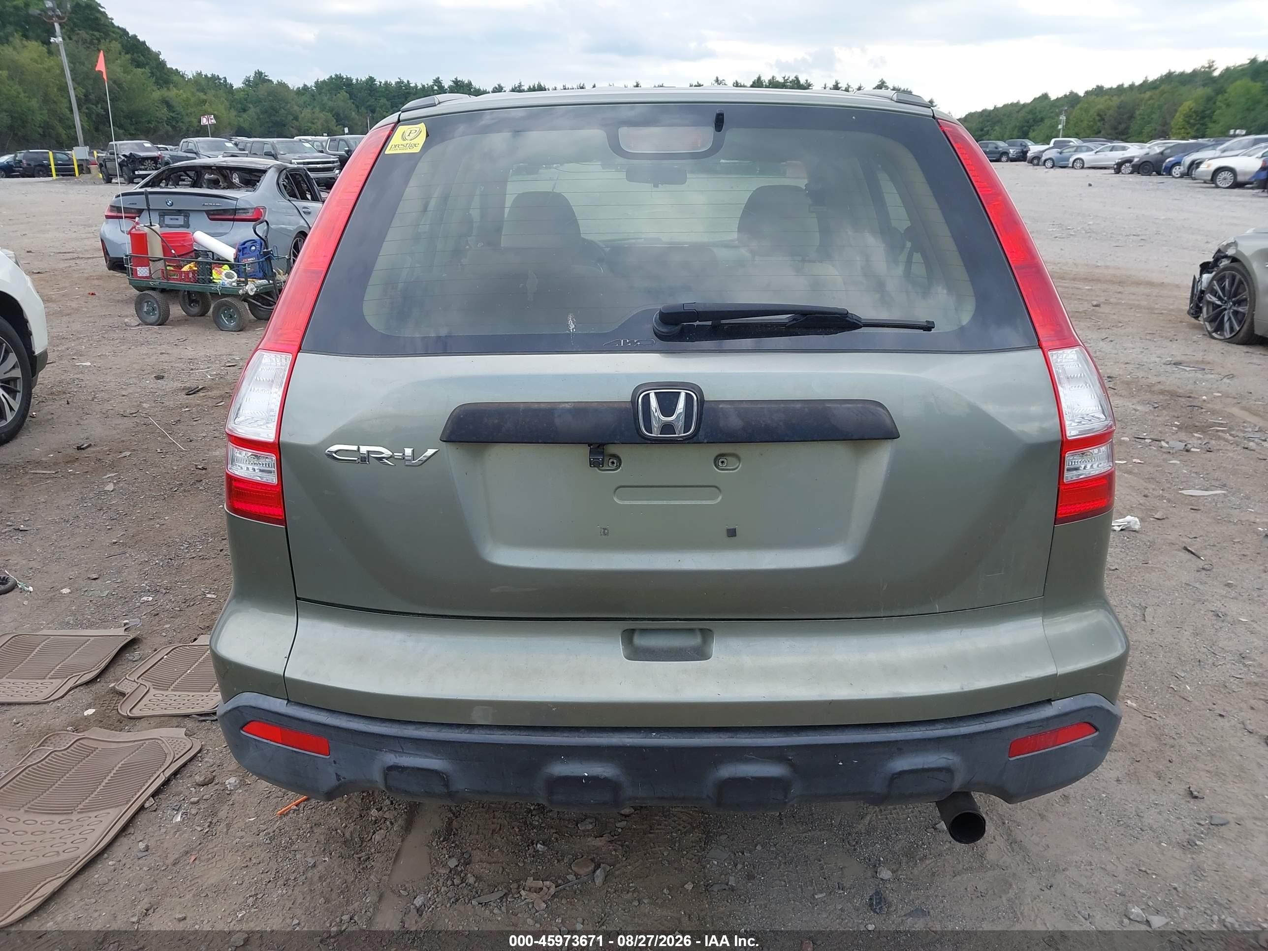 2008 Honda Cr-v Lx Green vin: JHLRE48358C061002