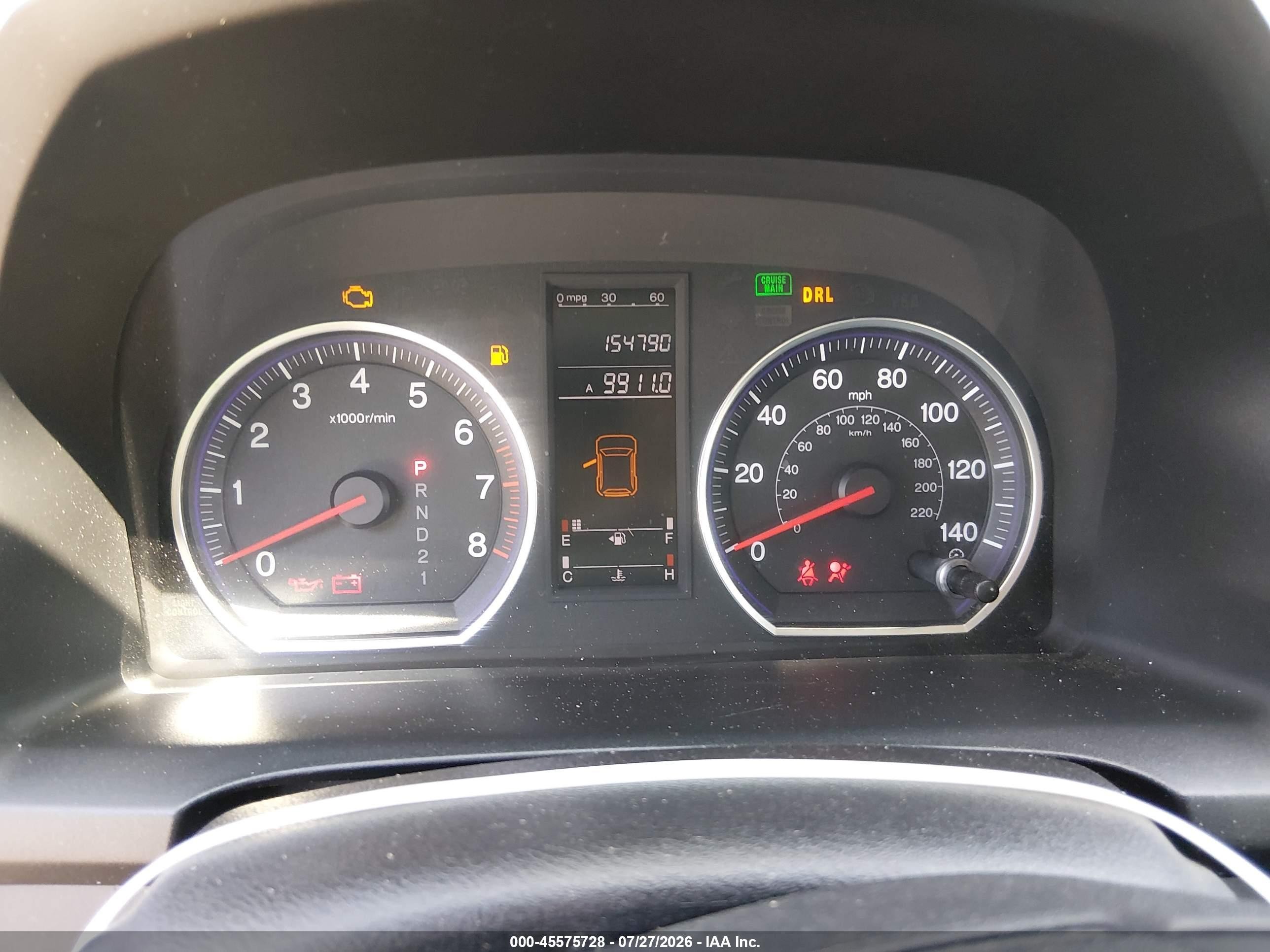 2008 Honda Cr-v Lx Blue vin: JHLRE48358C078558