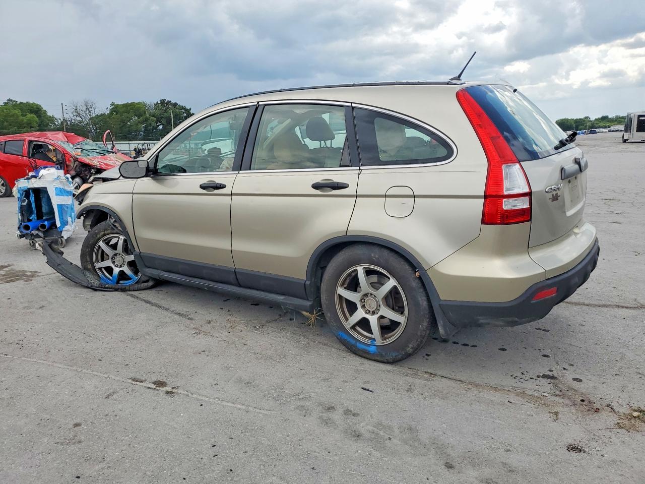 2007 Honda Cr-v Lx Beige vin: JHLRE48367C016682