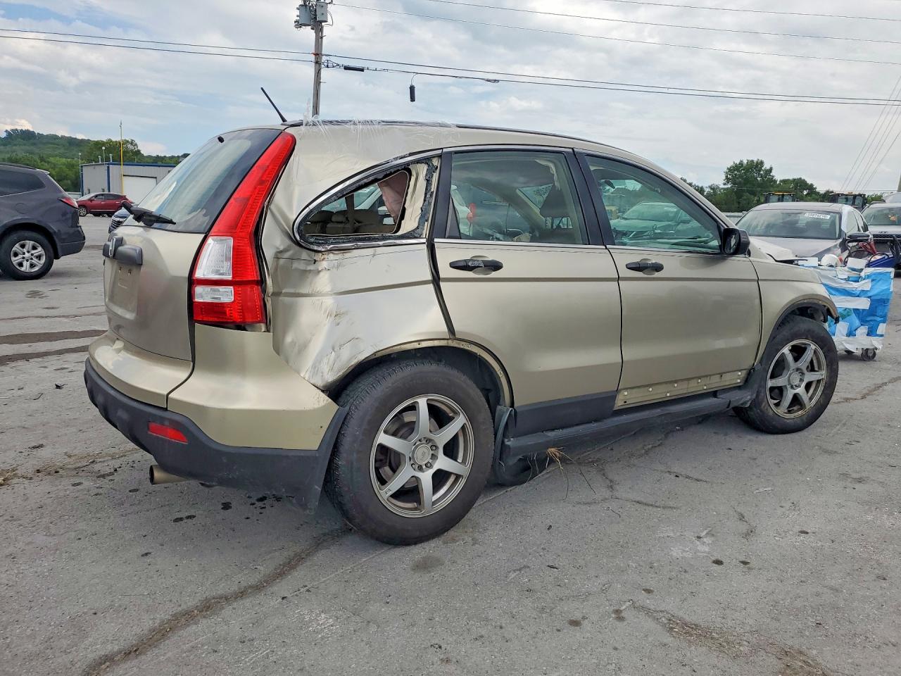 2007 Honda Cr-v Lx Beige vin: JHLRE48367C016682