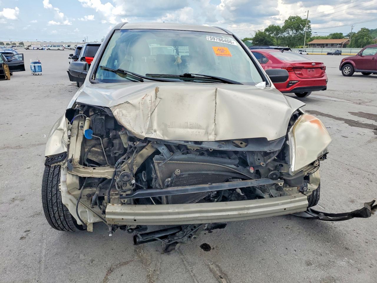 2007 Honda Cr-v Lx Beige vin: JHLRE48367C016682