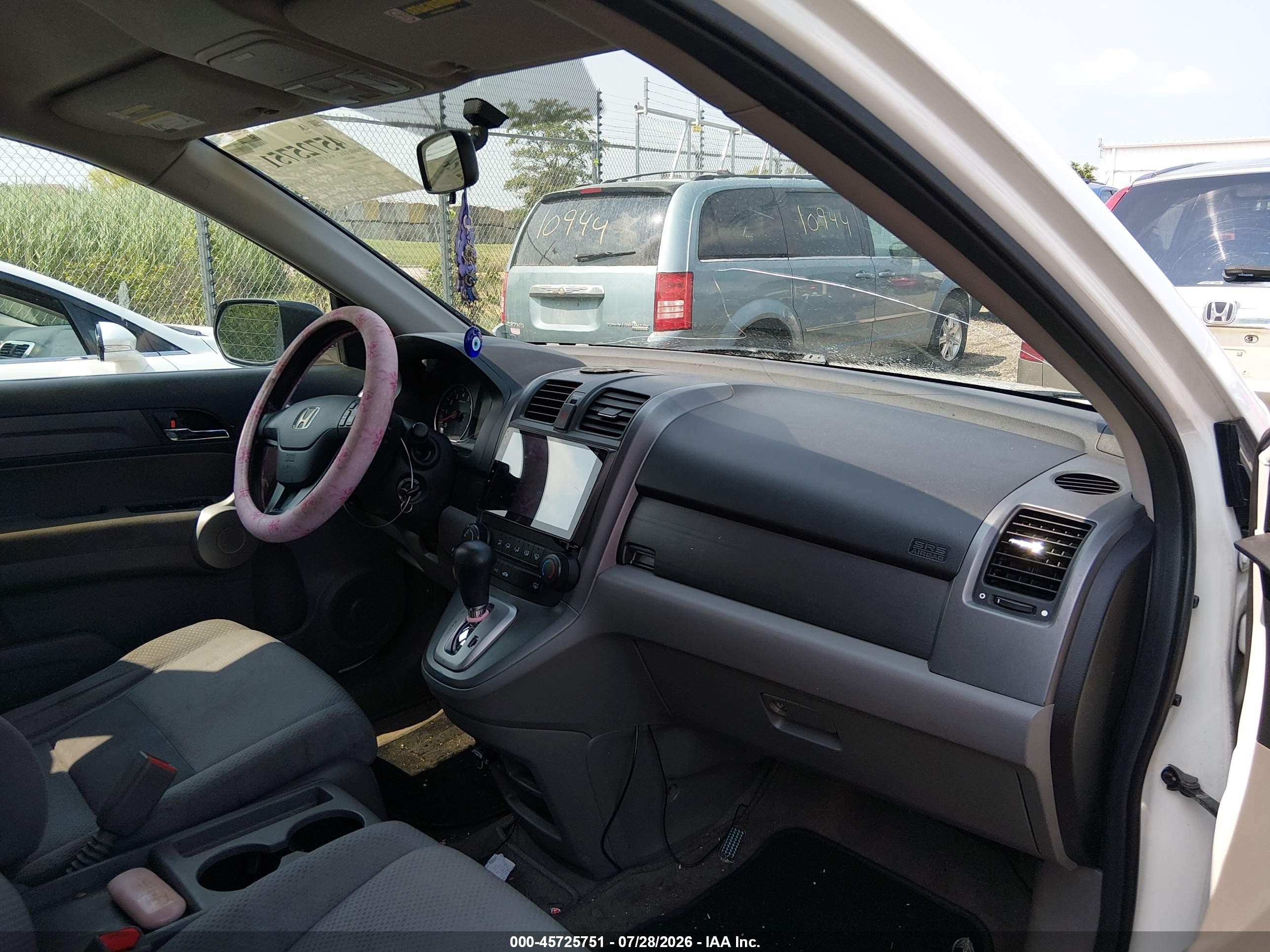 2007 Honda Cr-v Lx White vin: JHLRE48367C034597