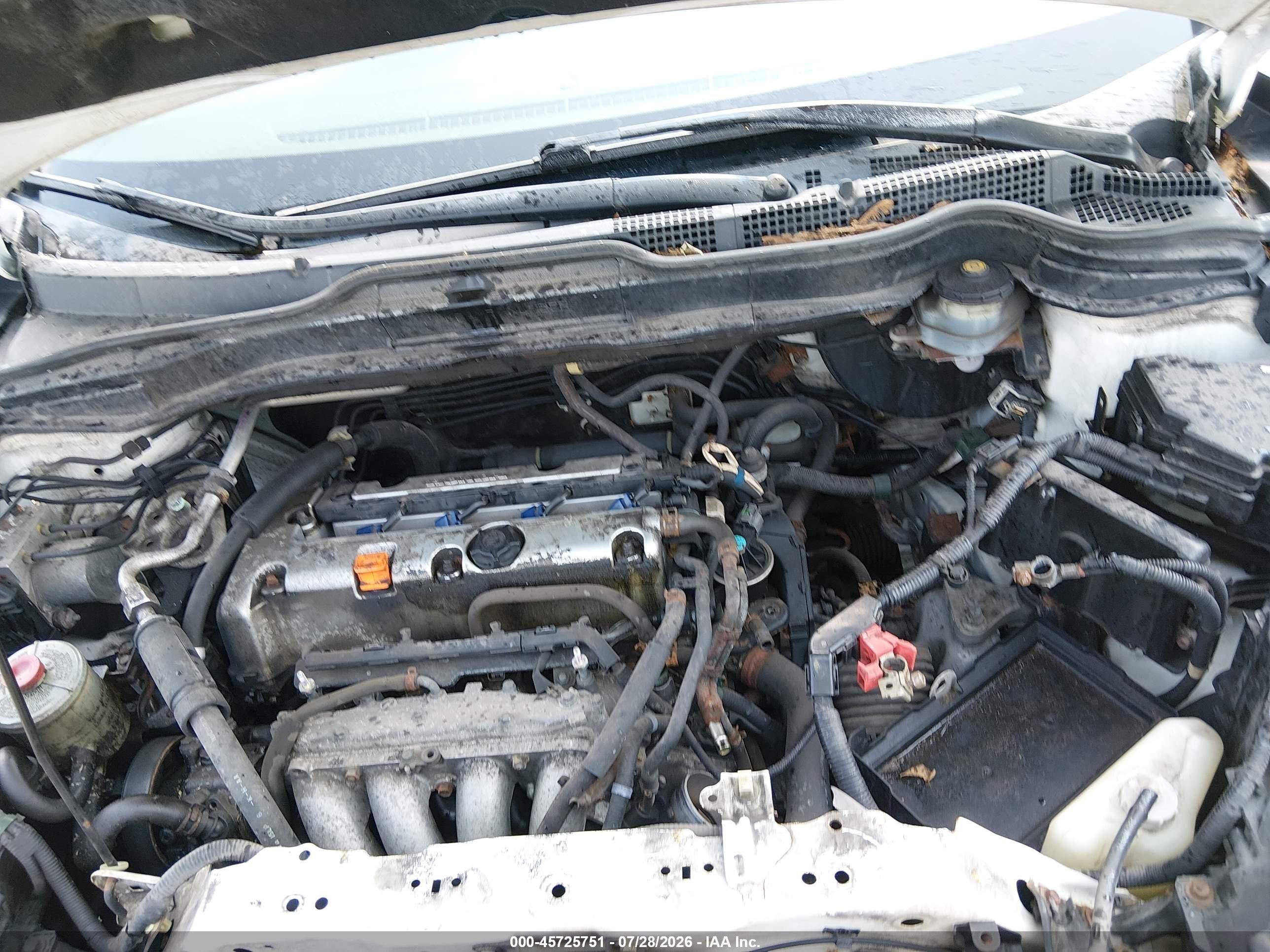 2007 Honda Cr-v Lx White vin: JHLRE48367C034597