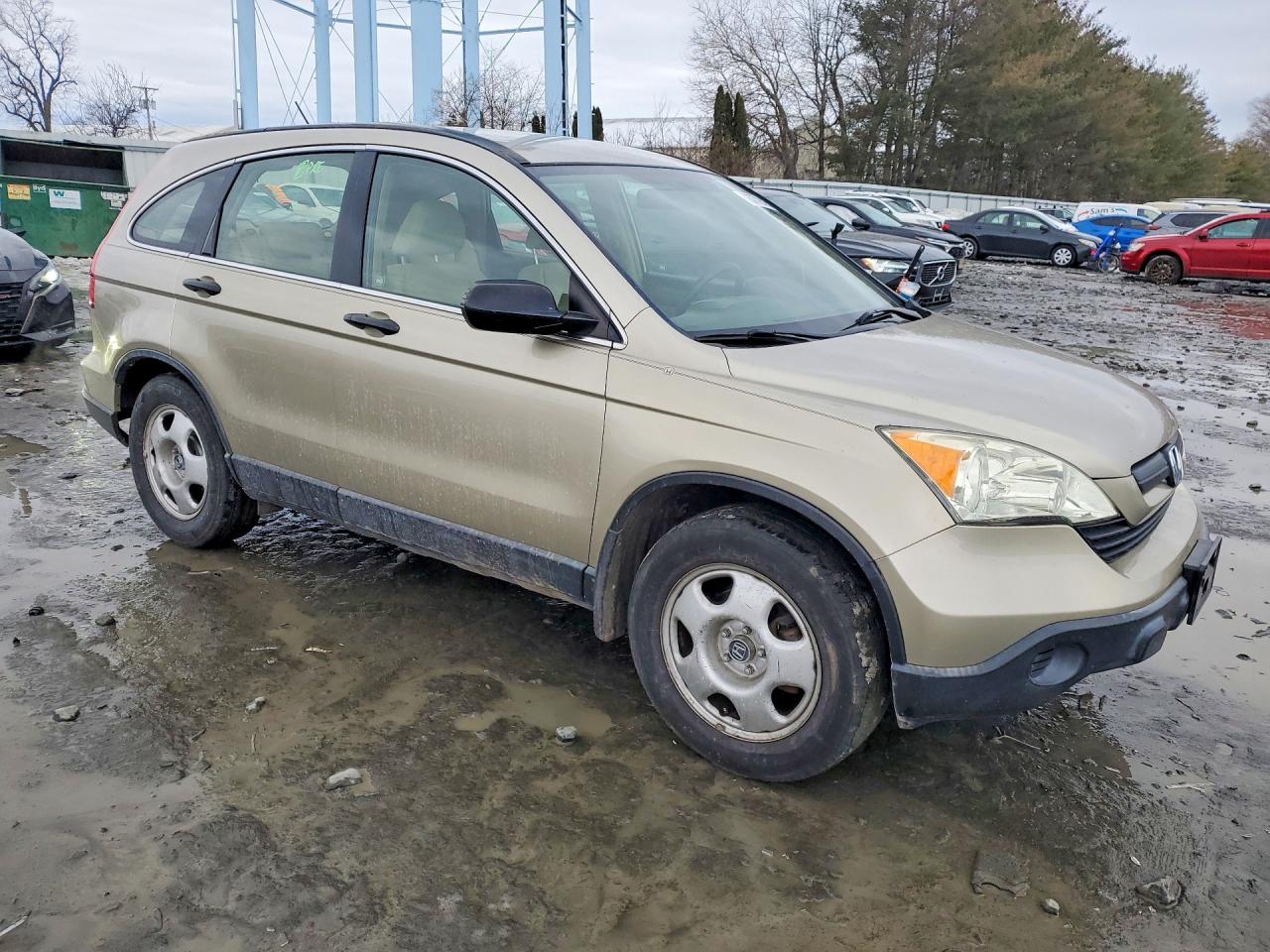 2007 Honda Cr-v Lx Tan vin: JHLRE48367C057670